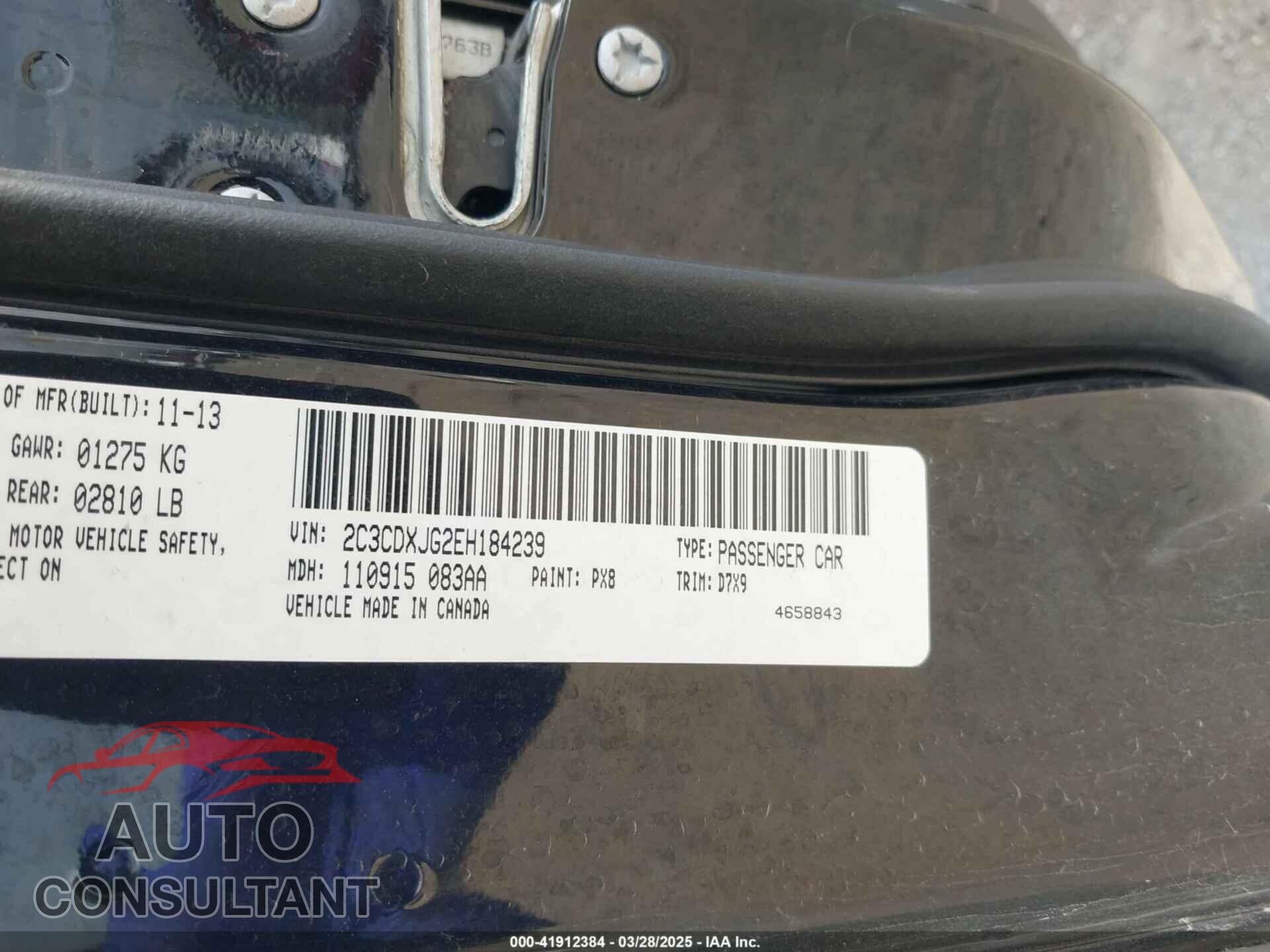 DODGE CHARGER 2014 - 2C3CDXJG2EH184239