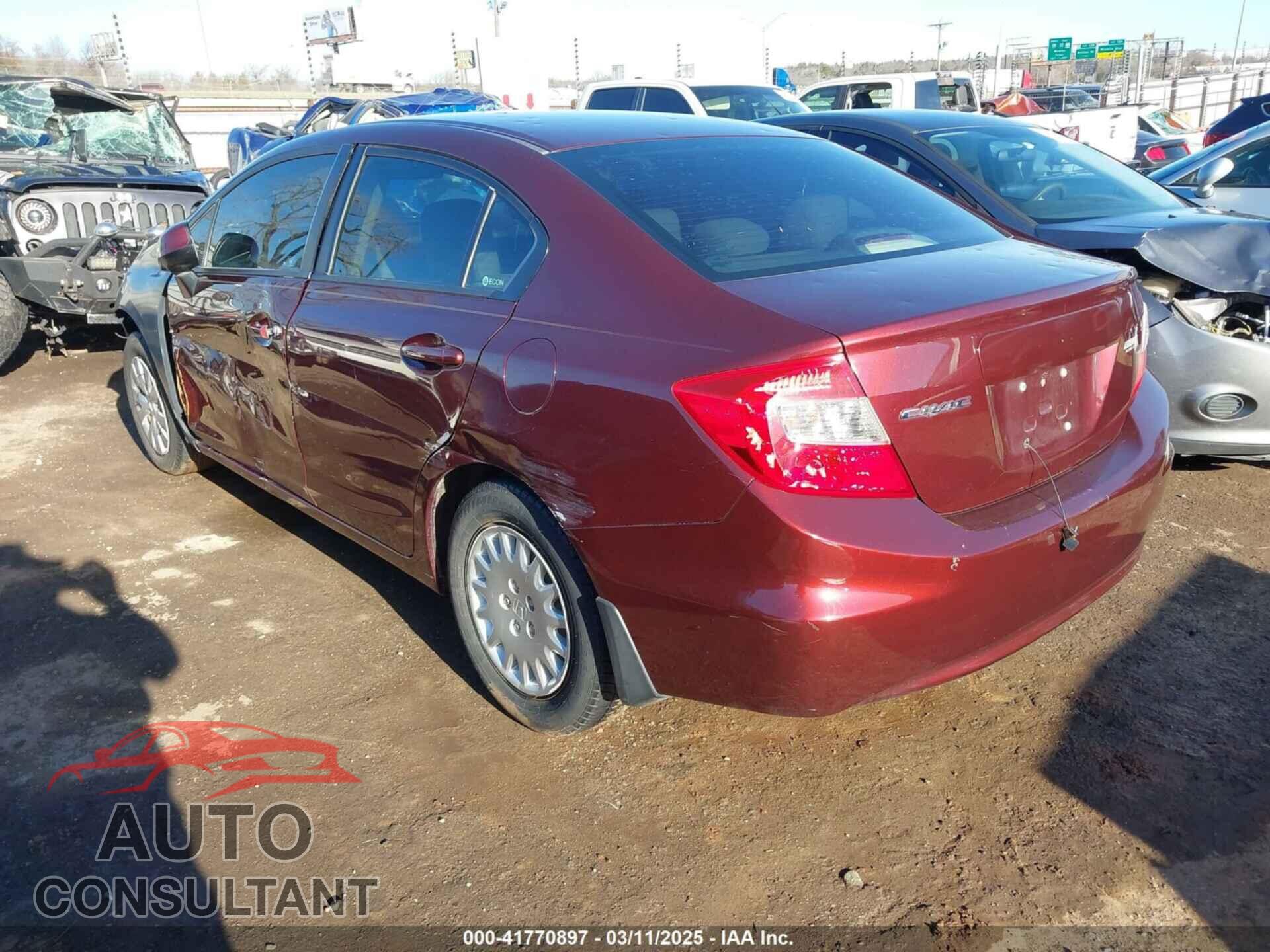 HONDA CIVIC 2012 - 19XFB2F55CE079504