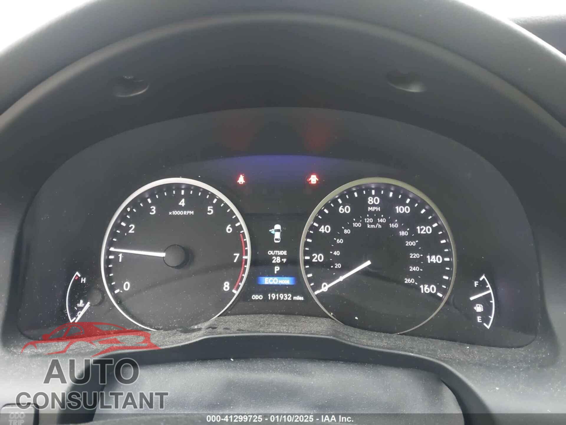 LEXUS ES 350 2013 - JTHBK1GG0D2034444