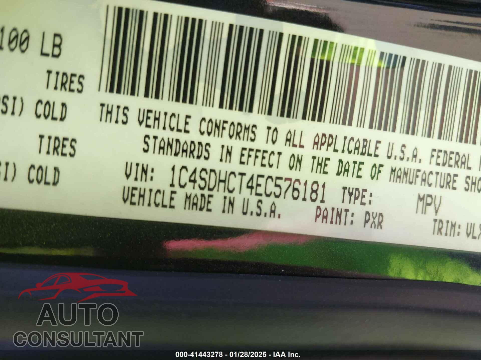 DODGE DURANGO 2014 - 1C4SDHCT4EC576181