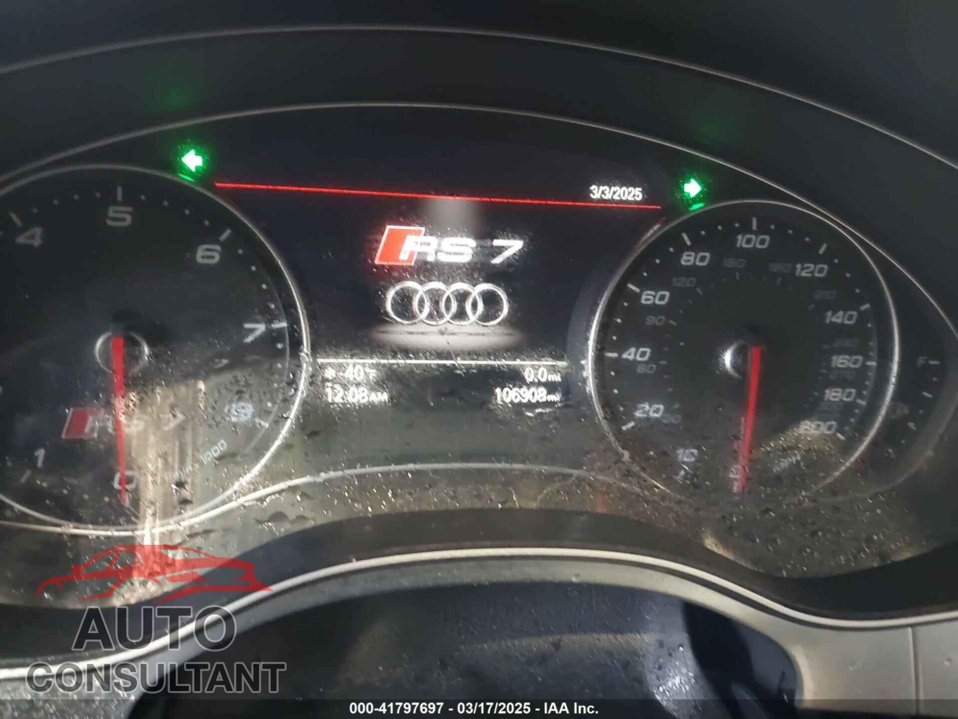 AUDI RS 7 2014 - WUAW2AFC2EN903145