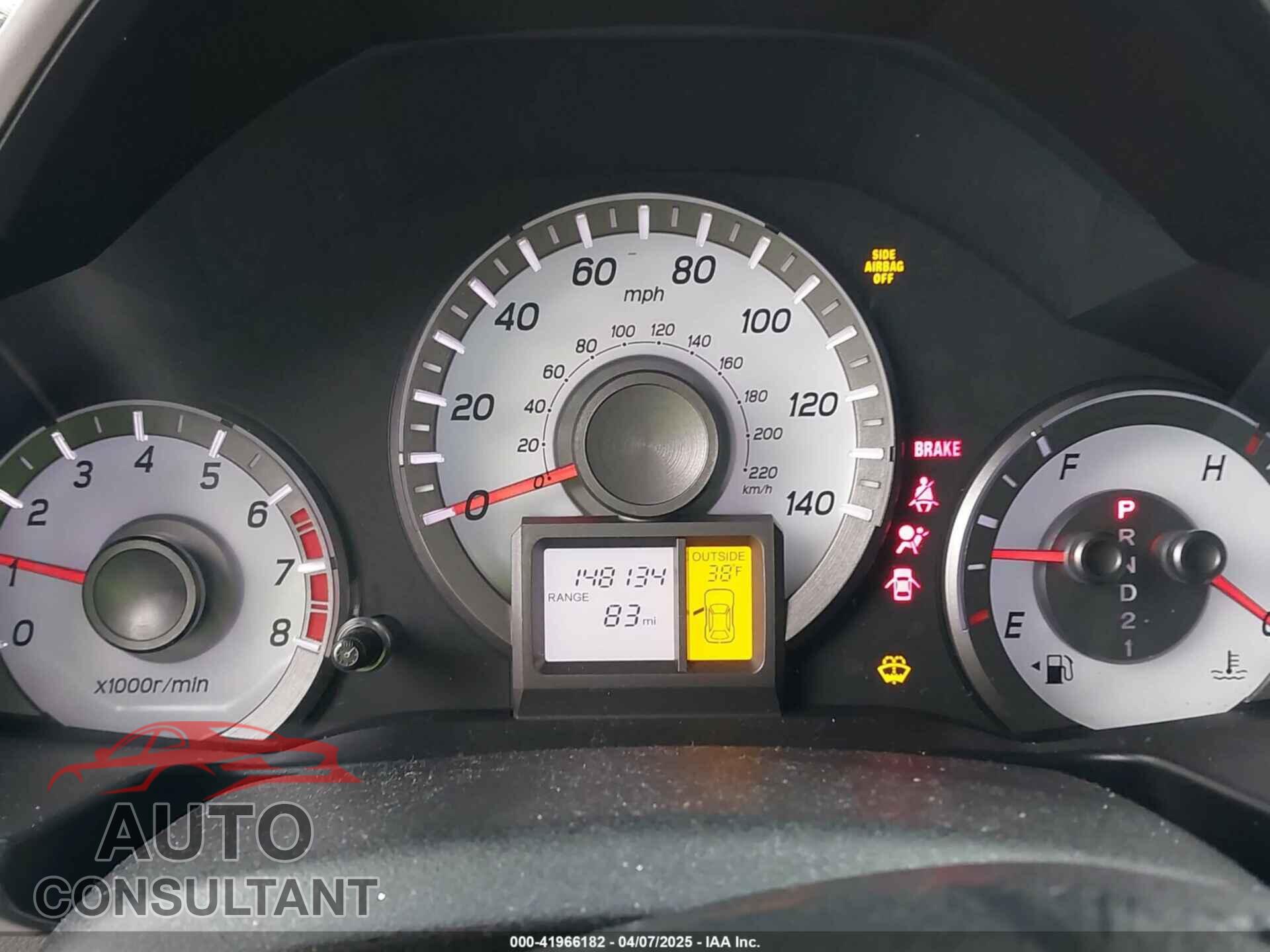 HONDA PILOT 2012 - 5FNYF4H77CB084379