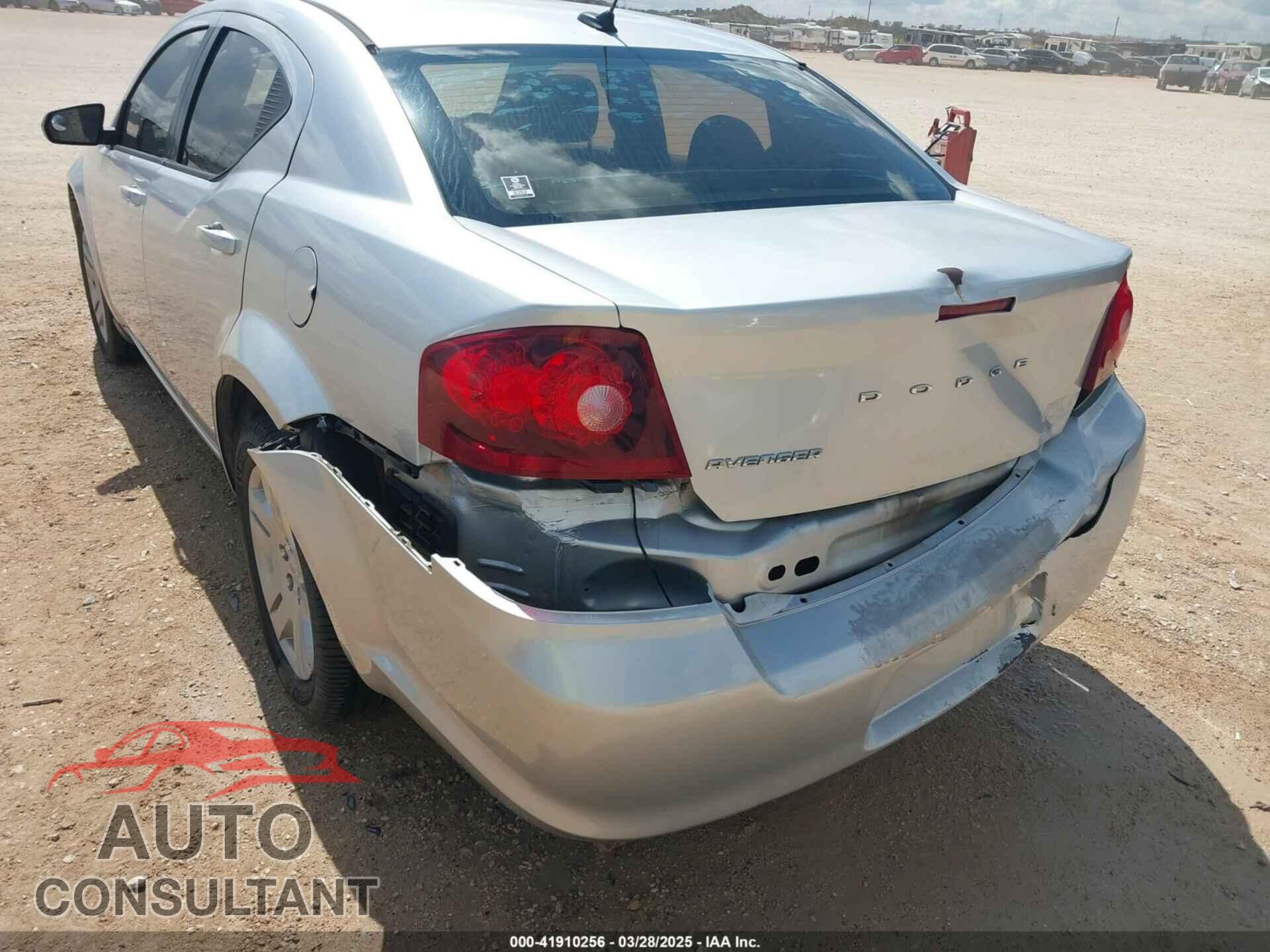 DODGE AVENGER 2012 - 1C3CDZAB0CN168254