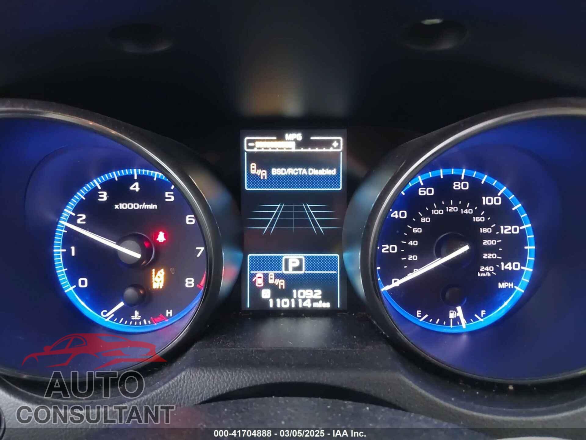 SUBARU OUTBACK 2019 - 4S4BSAHC8K3318470