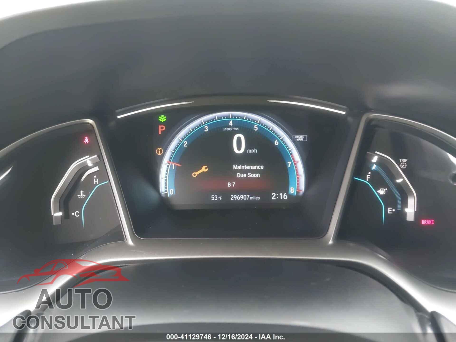 HONDA CIVIC 2016 - 19XFC2F75GE222116
