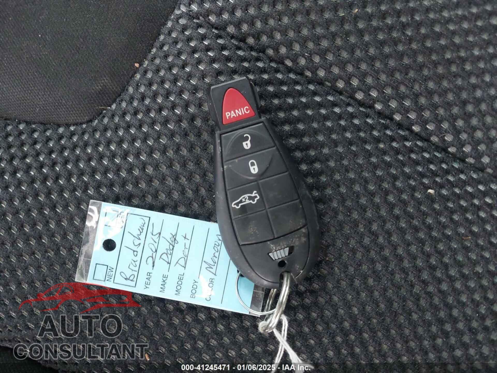 DODGE DART 2015 - 1C3CDFBB0FD337325