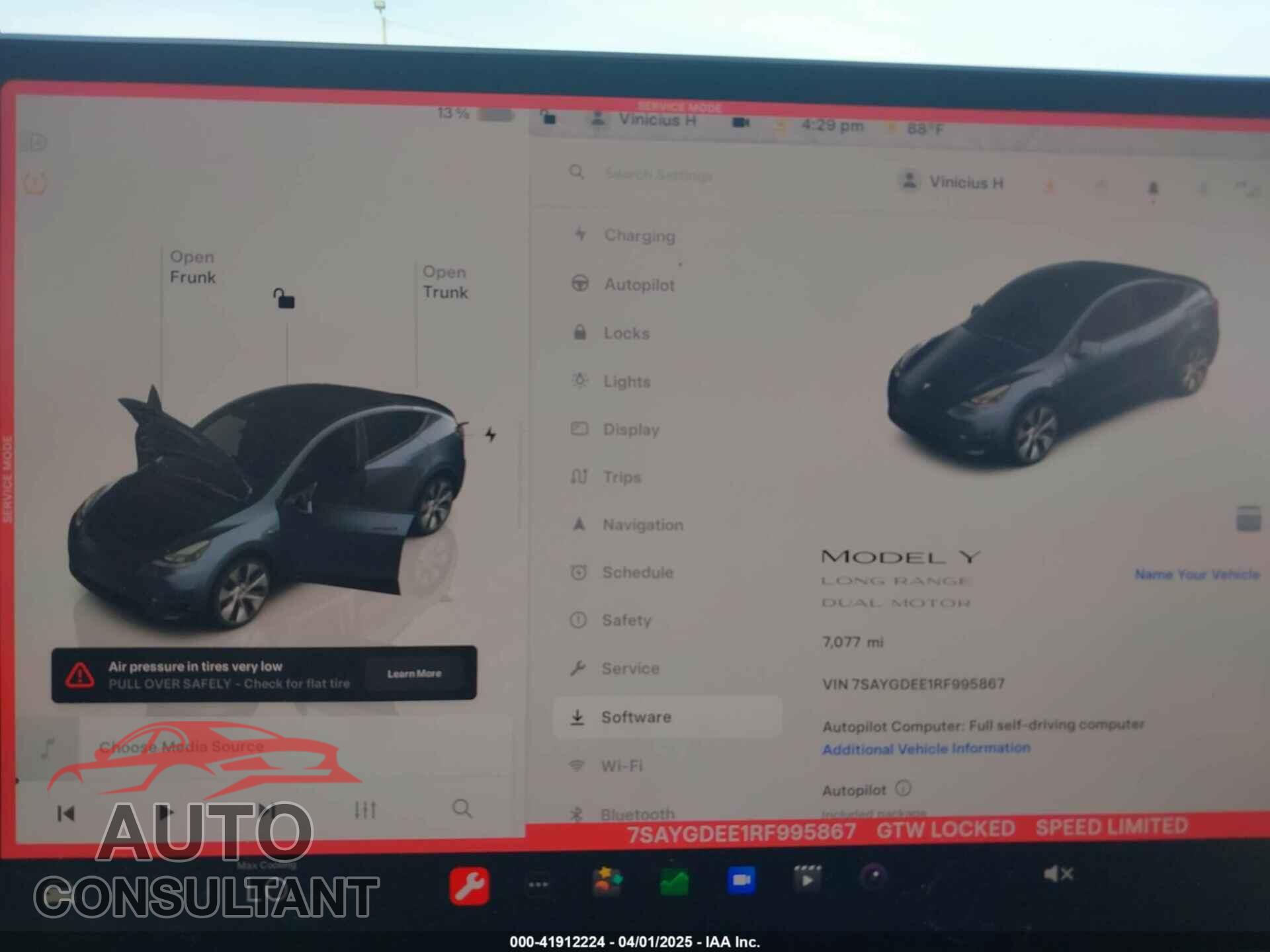 TESLA MODEL Y 2024 - 7SAYGDEE1RF995867