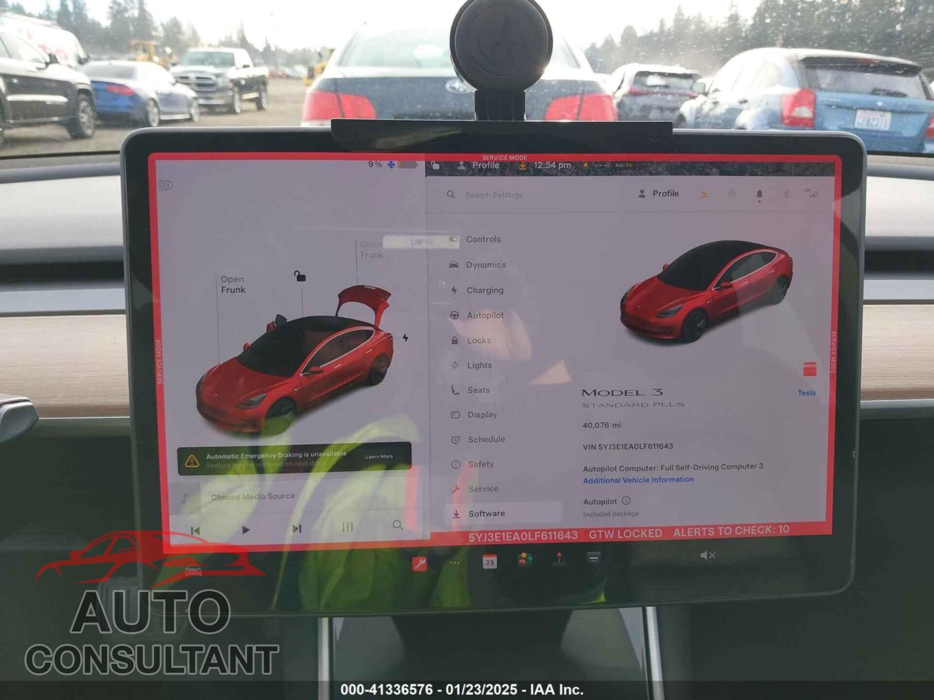 TESLA MODEL 3 2020 - 5YJ3E1EA0LF611643