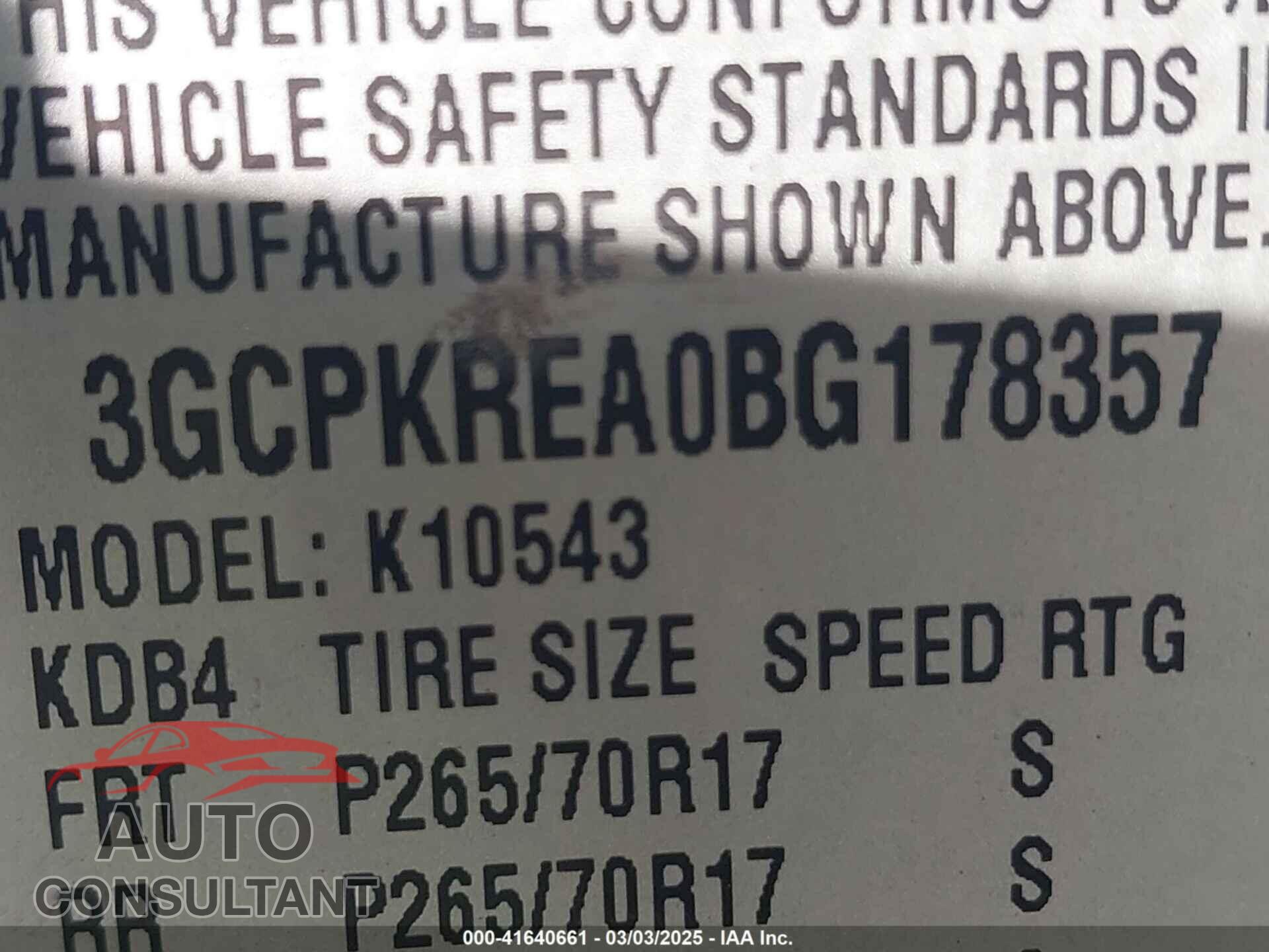 CHEVROLET SILVERADO 1500 2011 - 3GCPKREA0BG178357