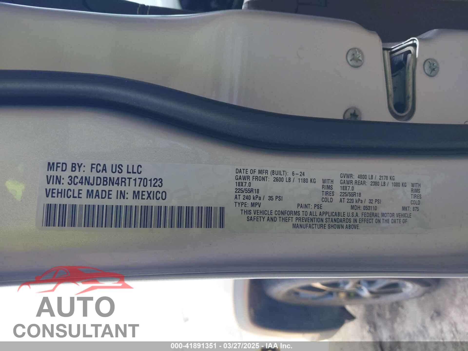 JEEP COMPASS 2024 - 3C4NJDBN4RT170123