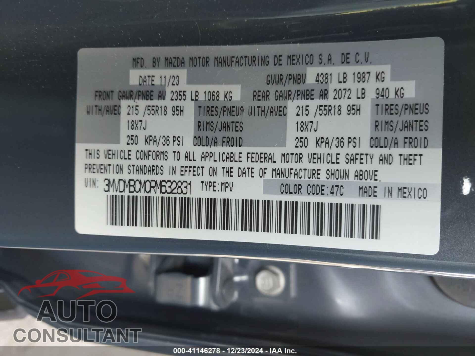 MAZDA CX-30 2024 - 3MVDMBCM0RM632831