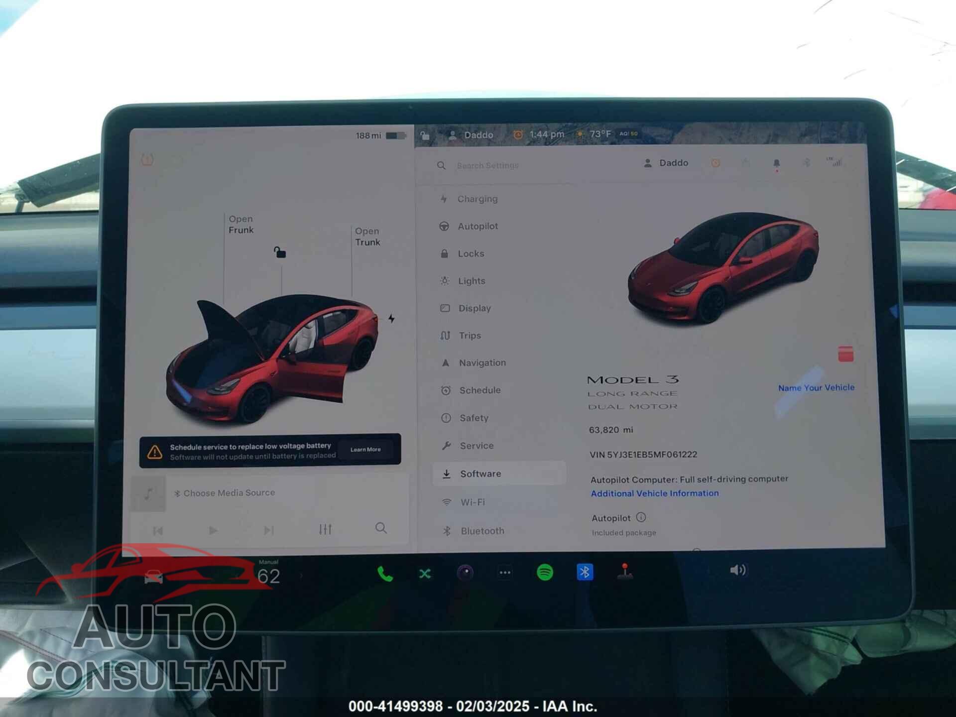 TESLA MODEL 3 2021 - 5YJ3E1EB5MF061222
