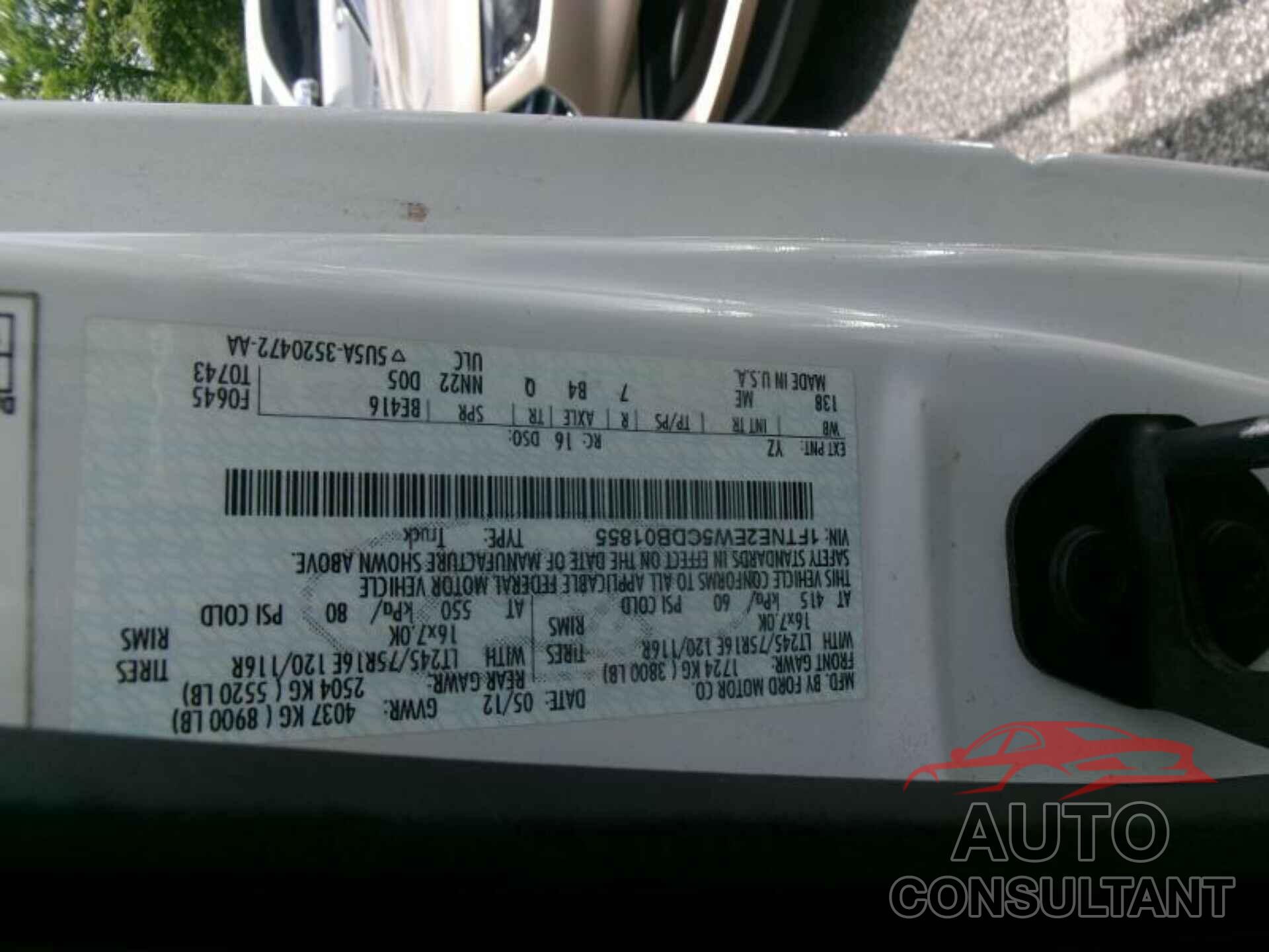 FORD ECONOLINE 2012 - 1FTNE2EW5CDB01855