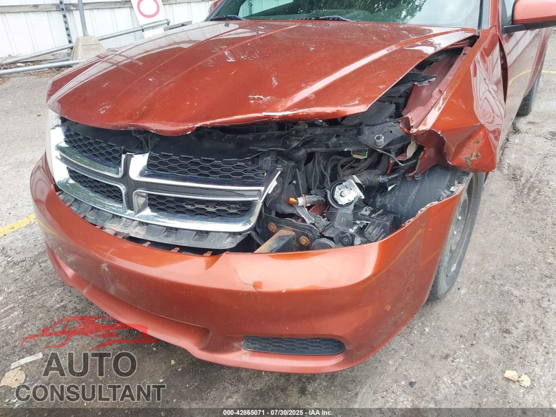 DODGE AVENGER 2012 - 1C3CDZCB6CN212075