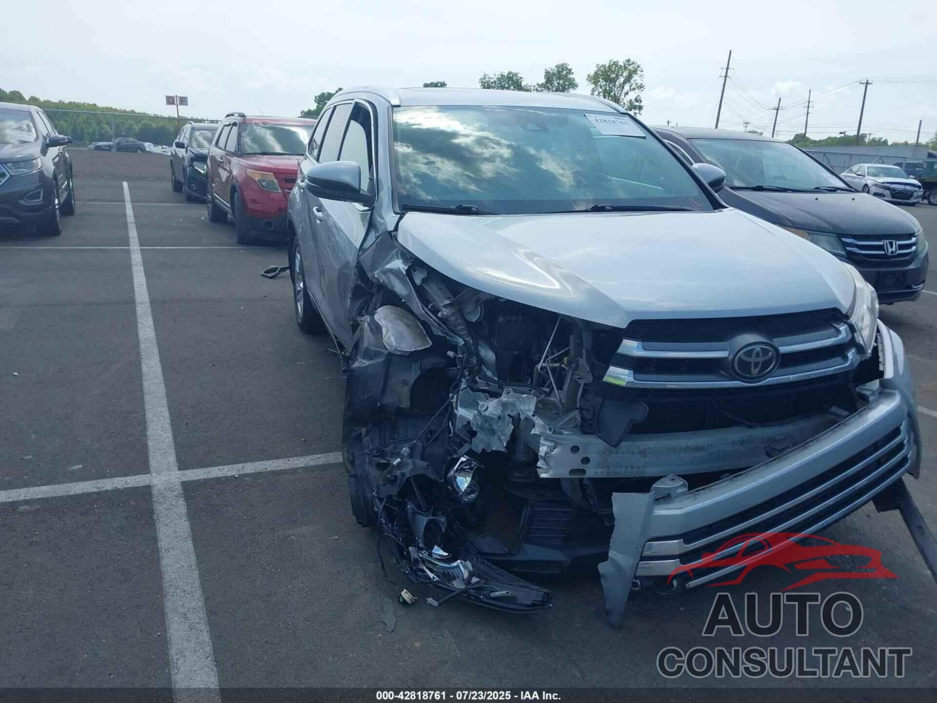 TOYOTA HIGHLANDER 2017 - 5TDDZRFH2HS443476