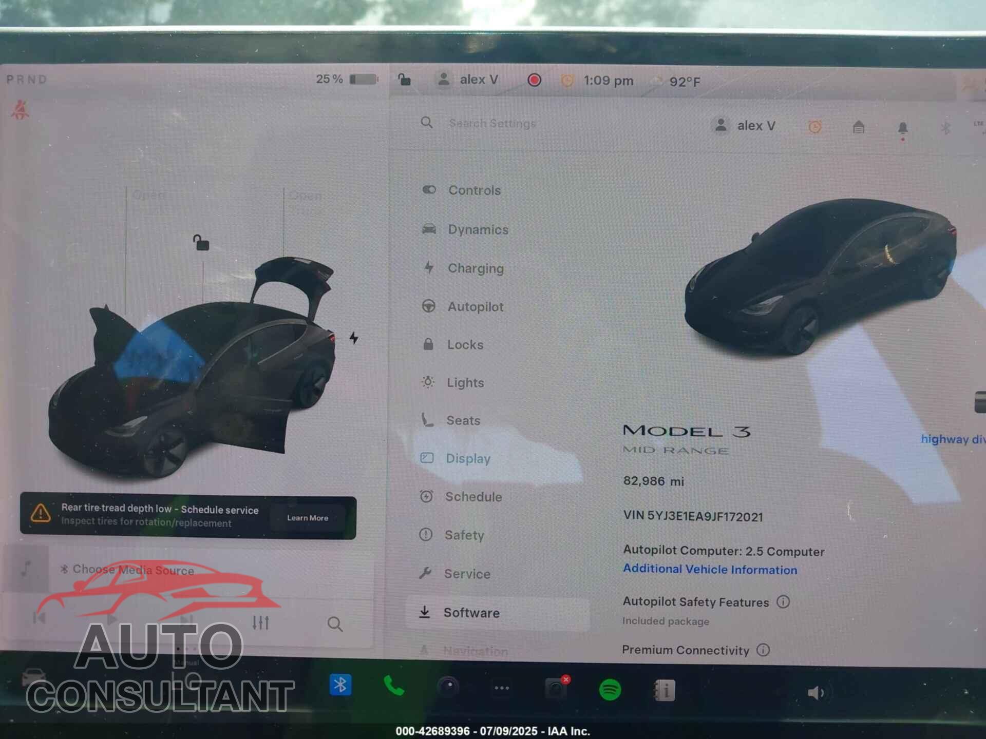 TESLA MODEL 3 2018 - 5YJ3E1EA9JF172021
