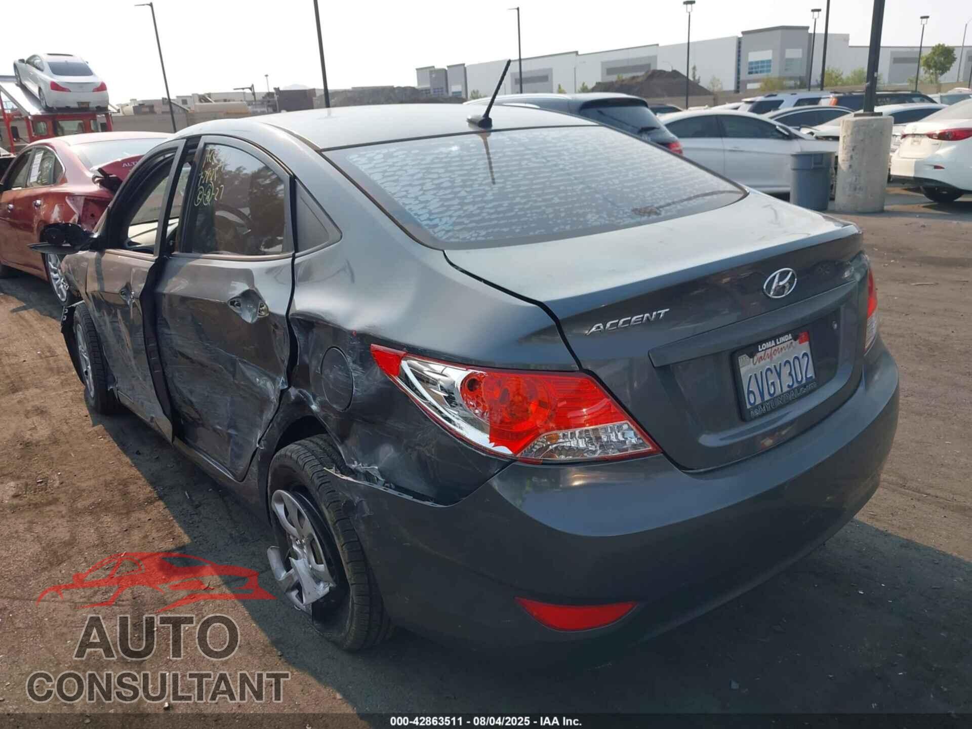 HYUNDAI ACCENT 2012 - KMHCT4AE7CU219603