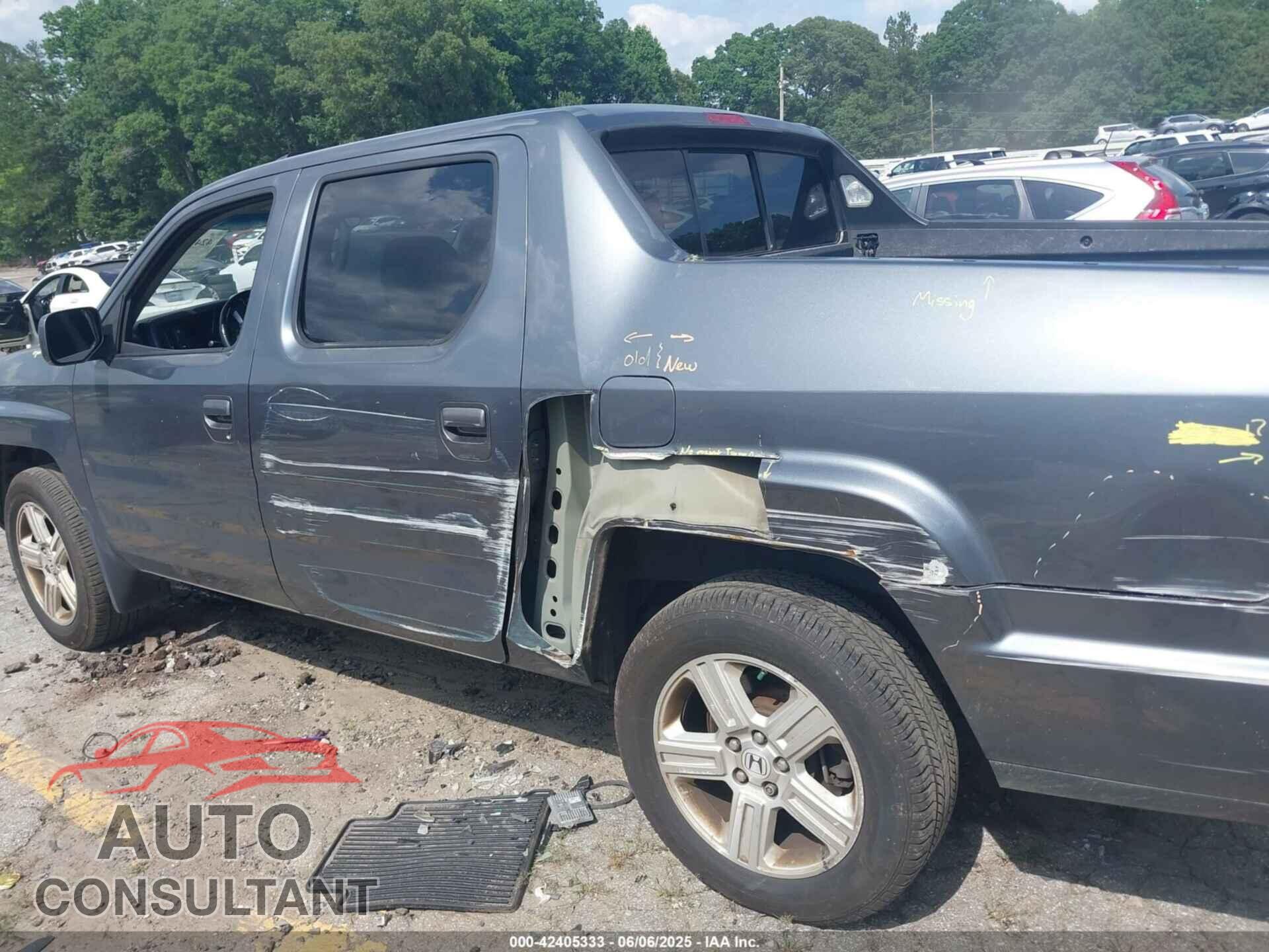 HONDA RIDGELINE 2011 - 5FPYK1F57BB002085