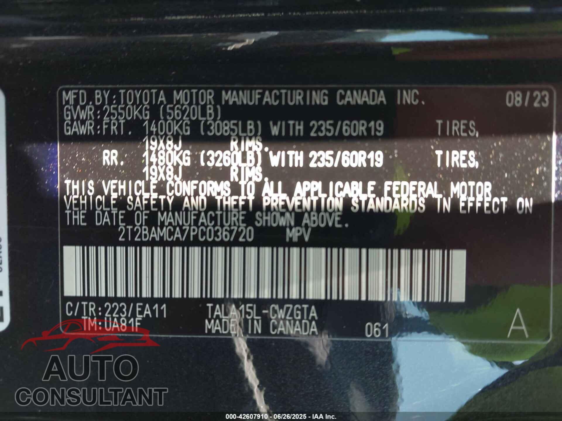 LEXUS RX 350 2023 - 2T2BAMCA7PC036720