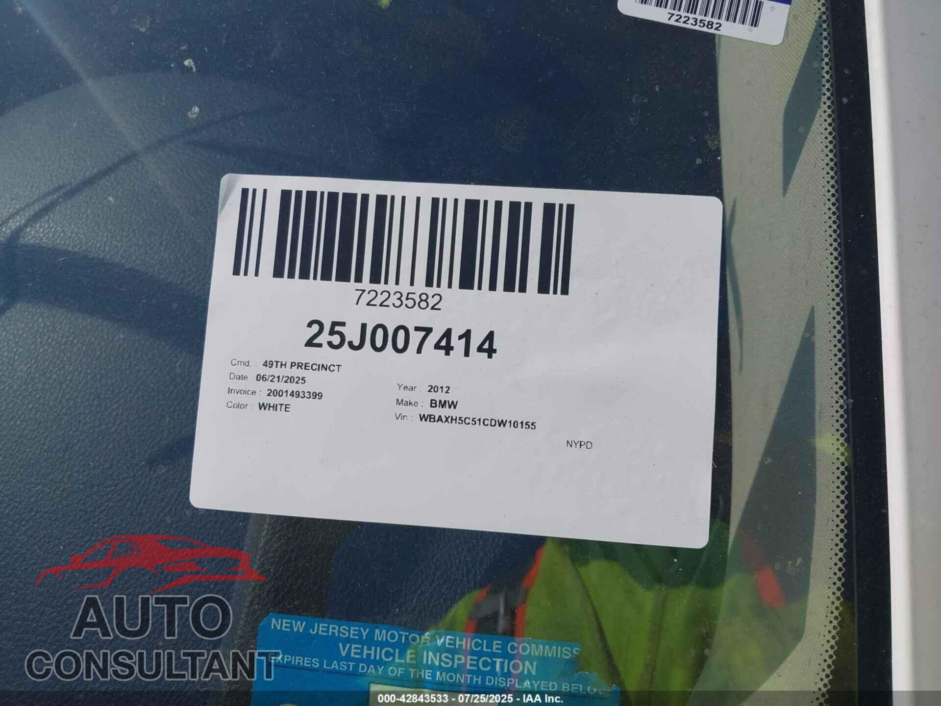 BMW 528I 2012 - WBAXH5C51CDW10155
