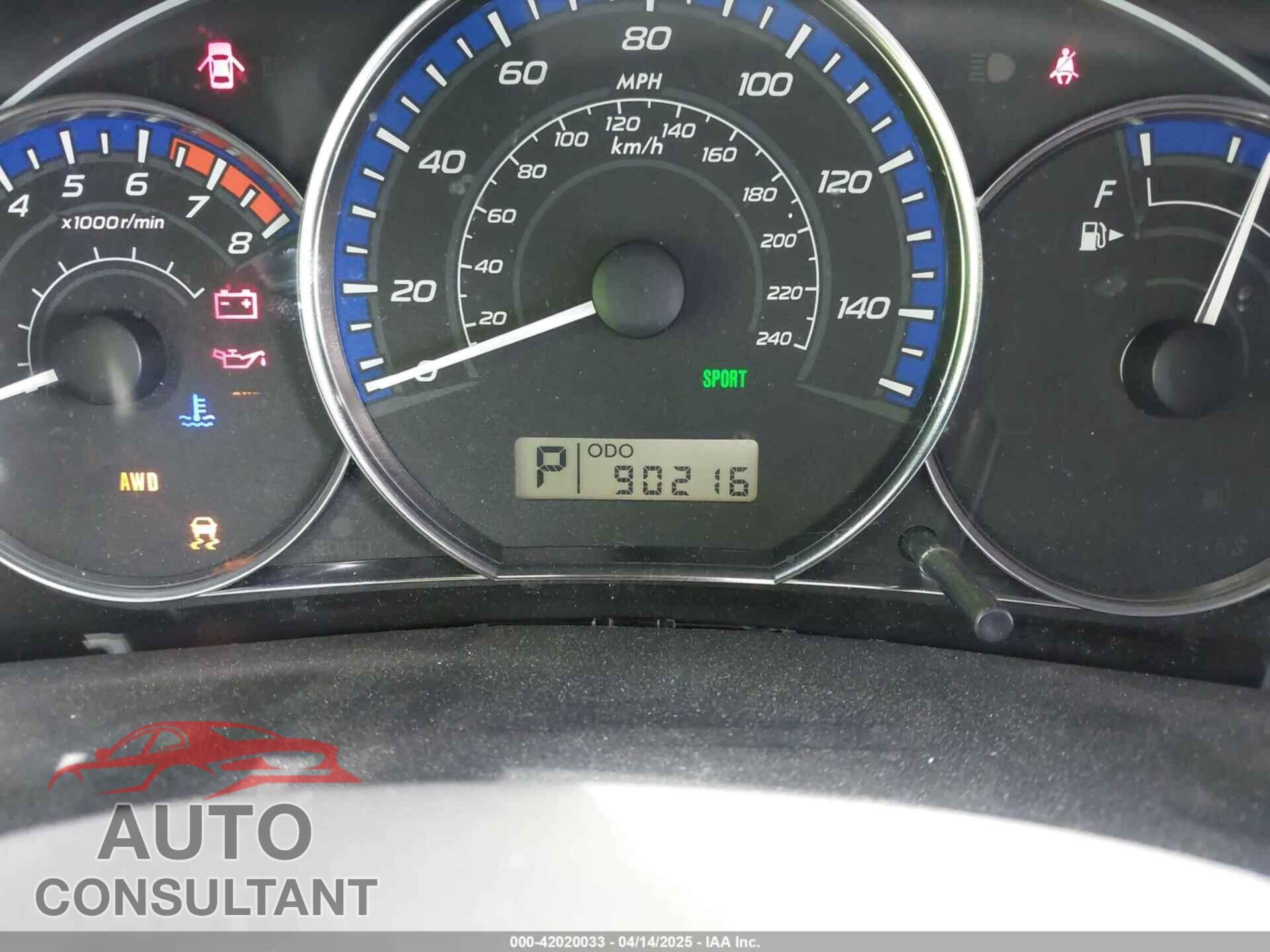 SUBARU FORESTER 2012 - JF2SHBBC5CH430957
