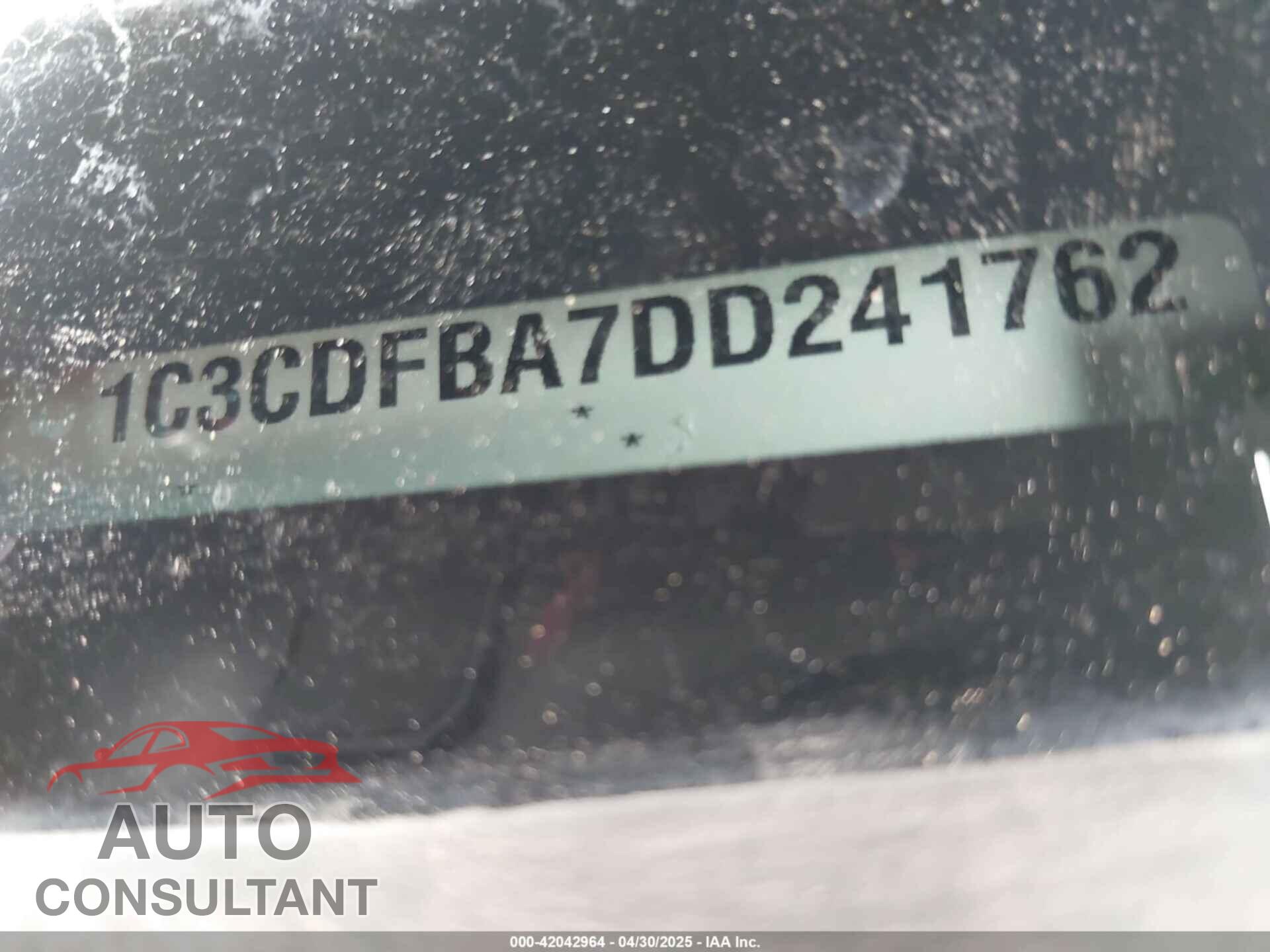 DODGE DART 2013 - 1C3CDFBA7DD241762