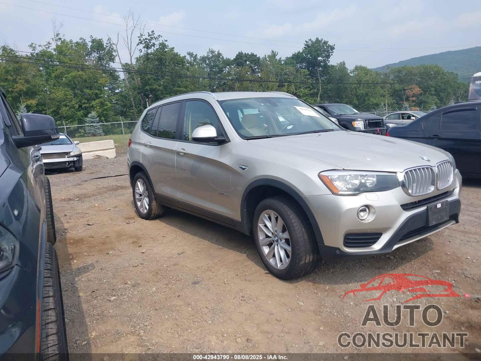 BMW X3 2016 - 5UXWX9C55G0D78876
