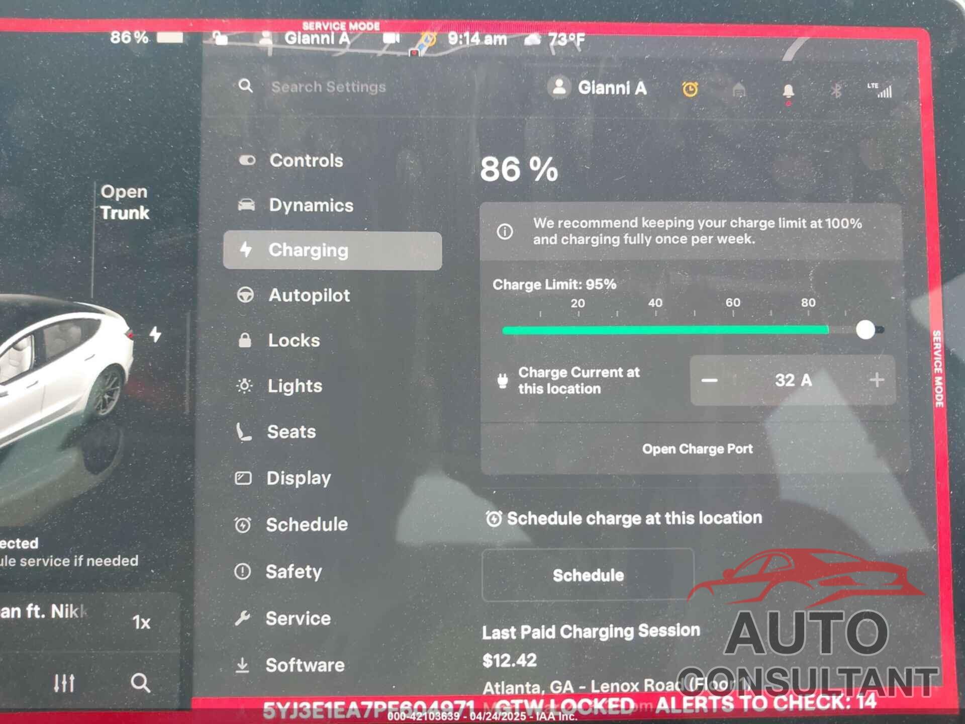 TESLA MODEL 3 2023 - 5YJ3E1EA7PF604971