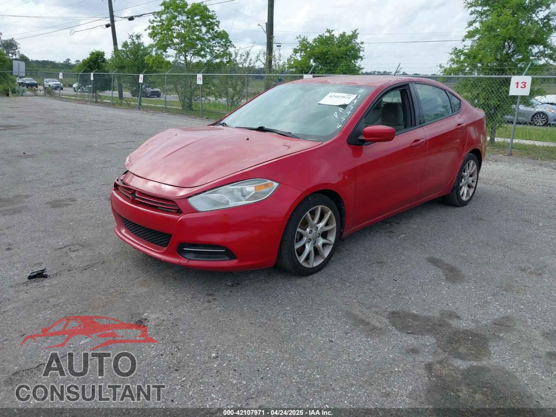 DODGE DART 2013 - 1C3CDFBAXDD195456