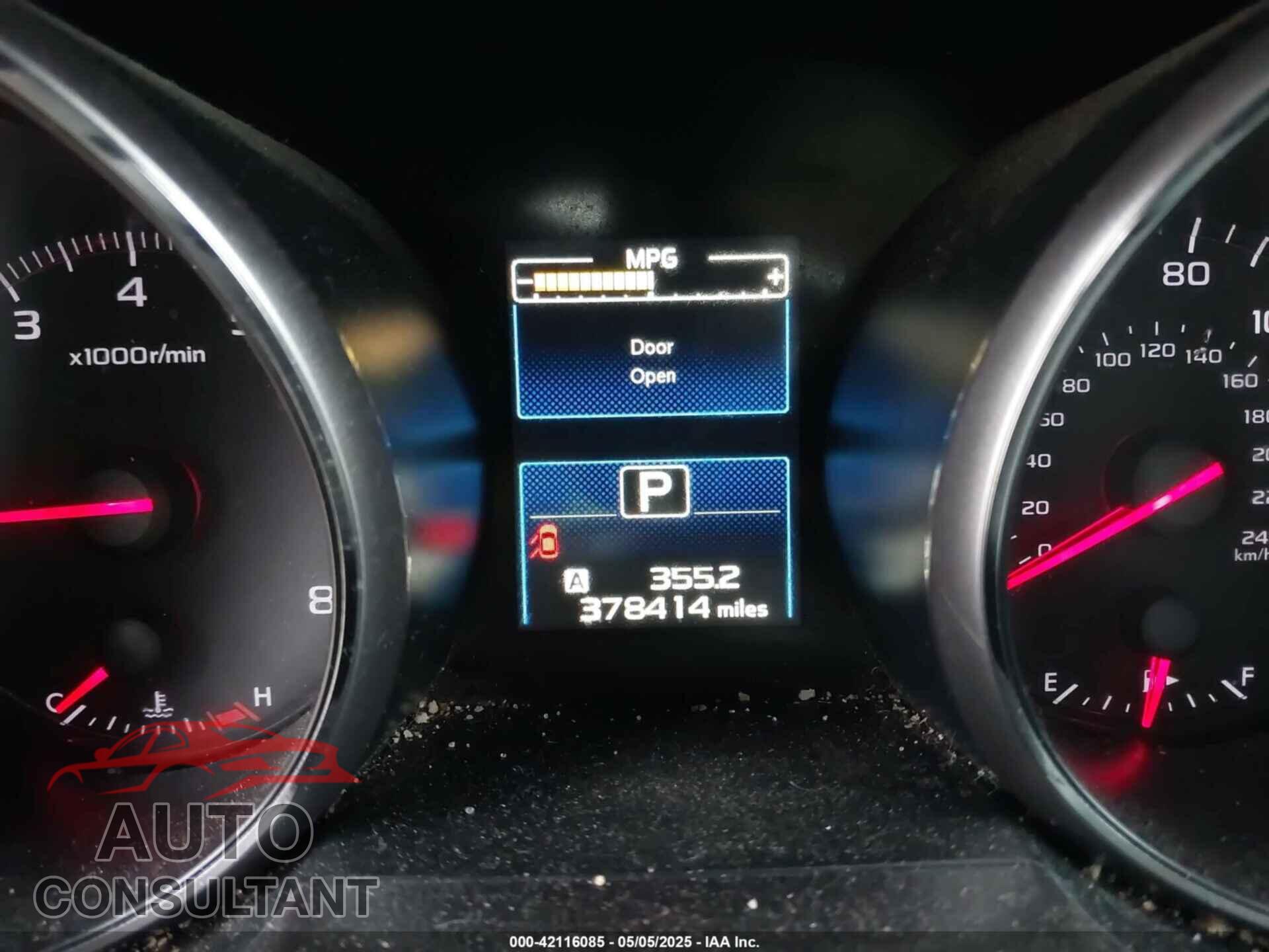 SUBARU OUTBACK 2016 - 4S4BSAAC0G3319761