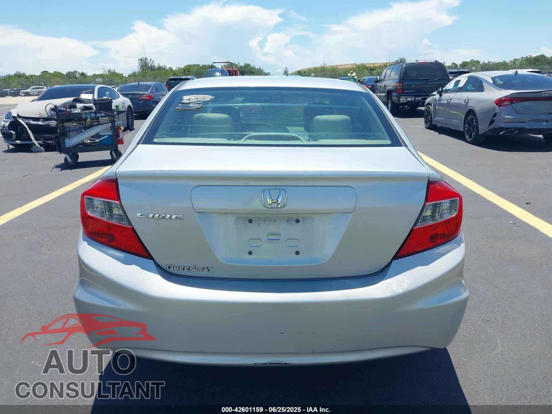 HONDA CIVIC 2012 - 19XFB2F57CE088513