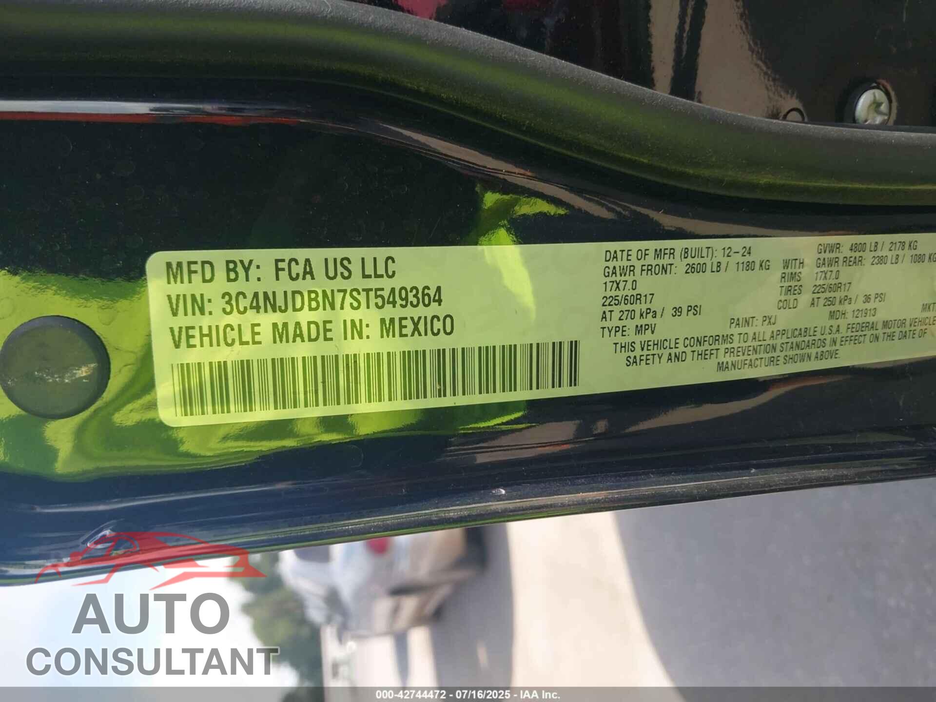 JEEP COMPASS 2025 - 3C4NJDBN7ST549364