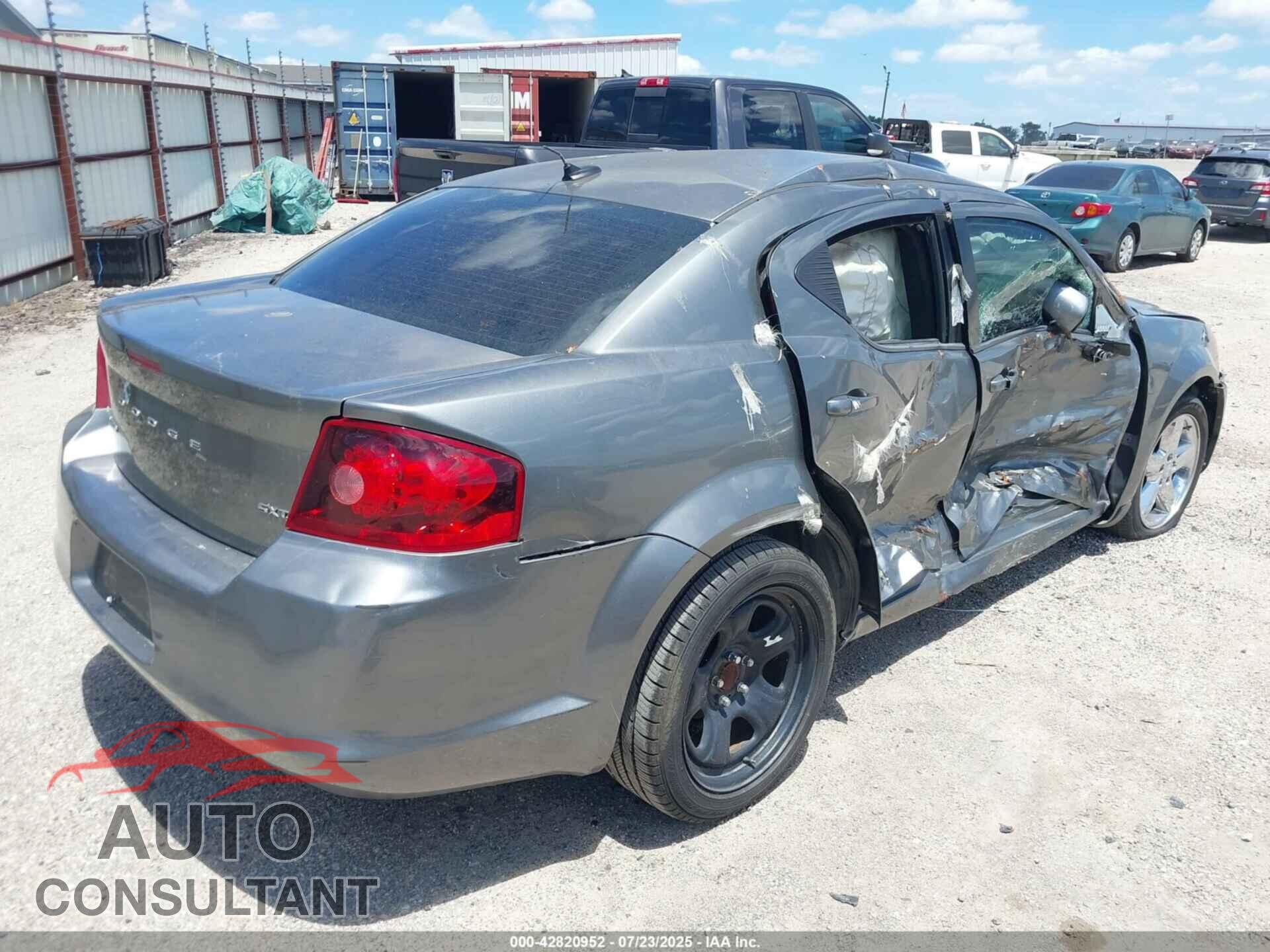 DODGE AVENGER 2013 - 1C3CDZCB8DN620613