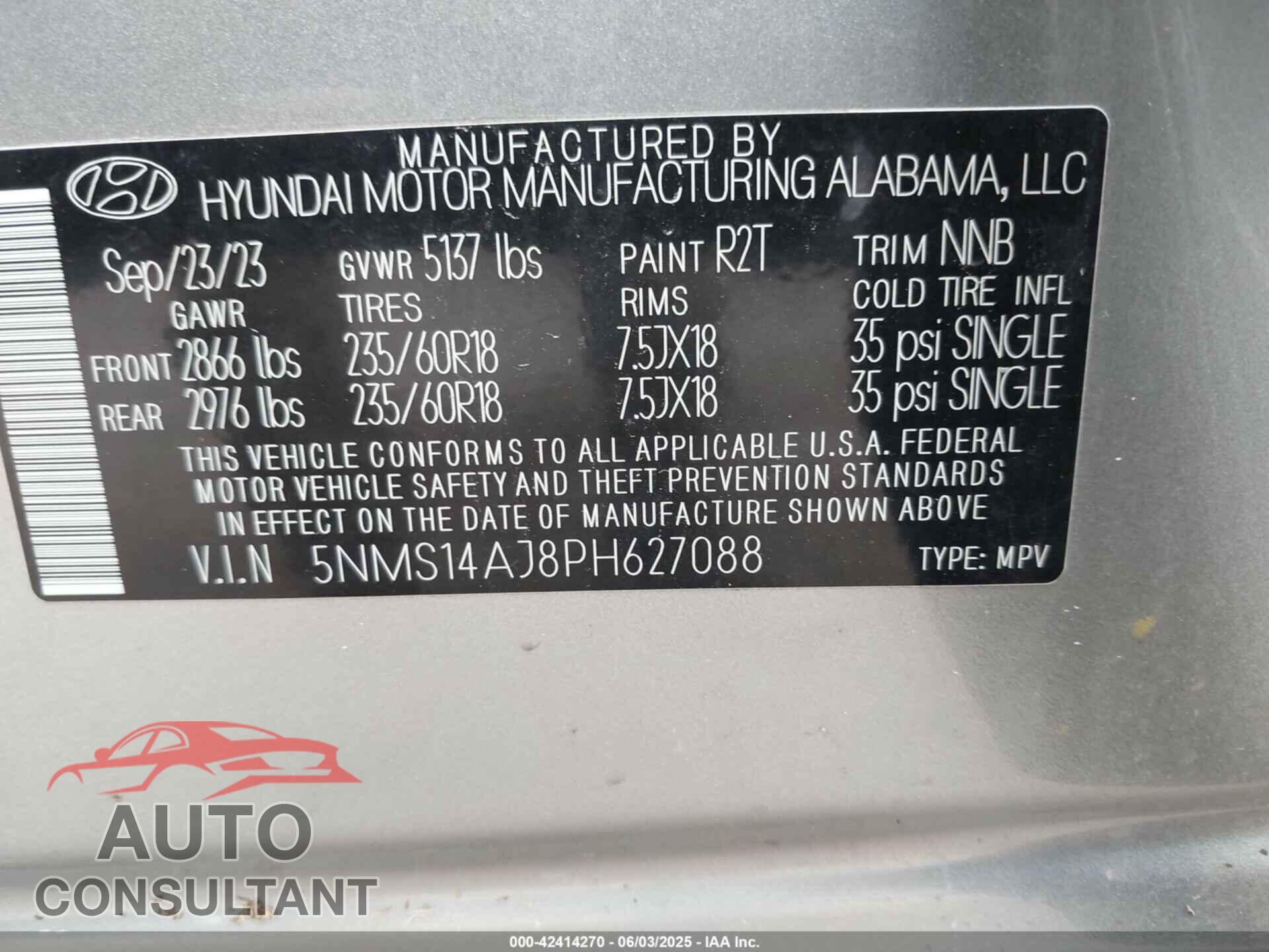 HYUNDAI SANTA FE 2023 - 5NMS14AJ8PH627088