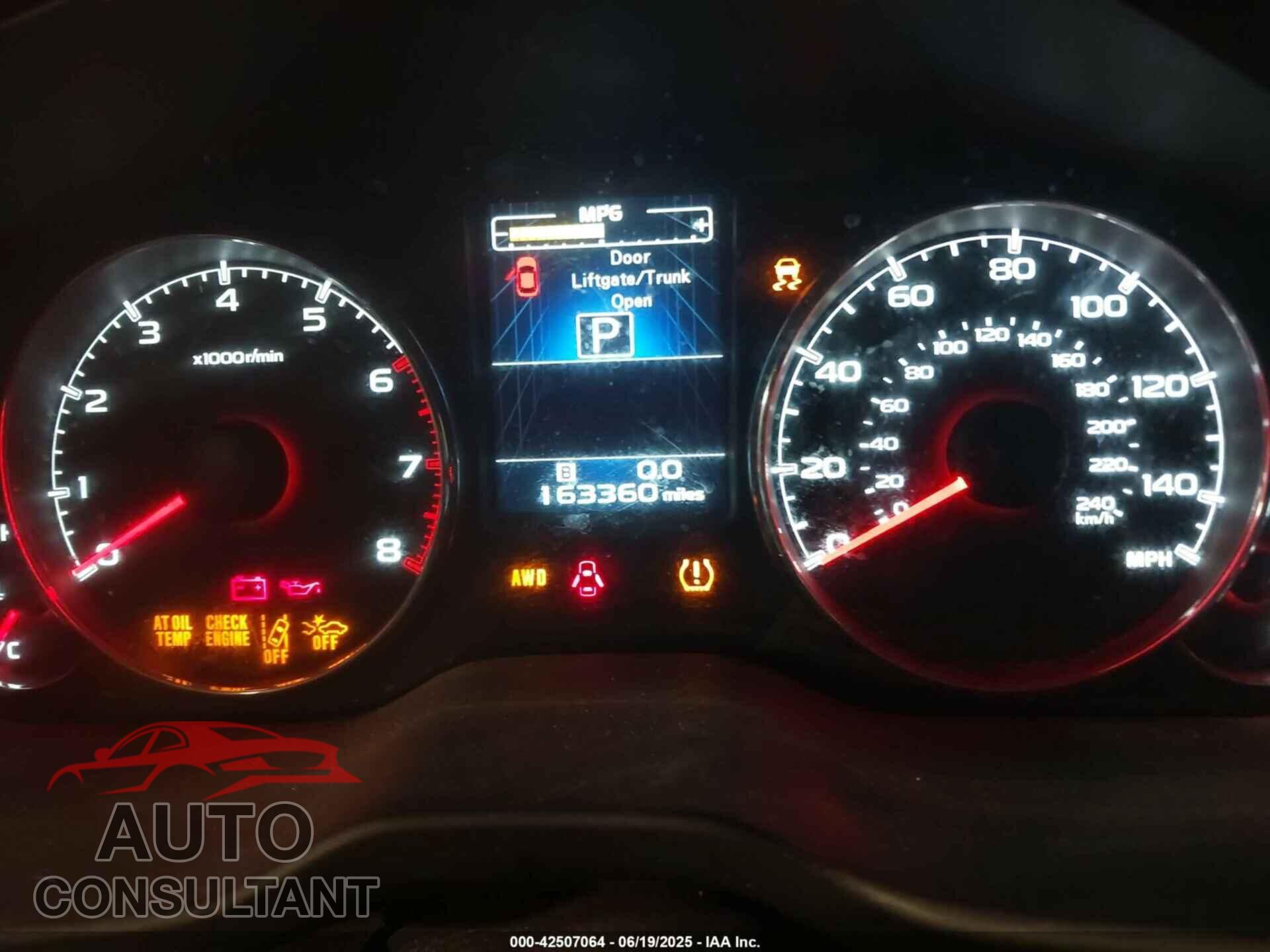 SUBARU OUTBACK 2014 - 4S4BRBPC1E3242596