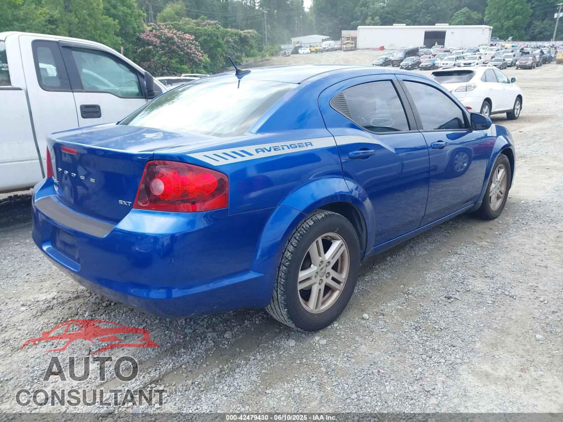 DODGE AVENGER 2012 - 1C3CDZCB4CN313549