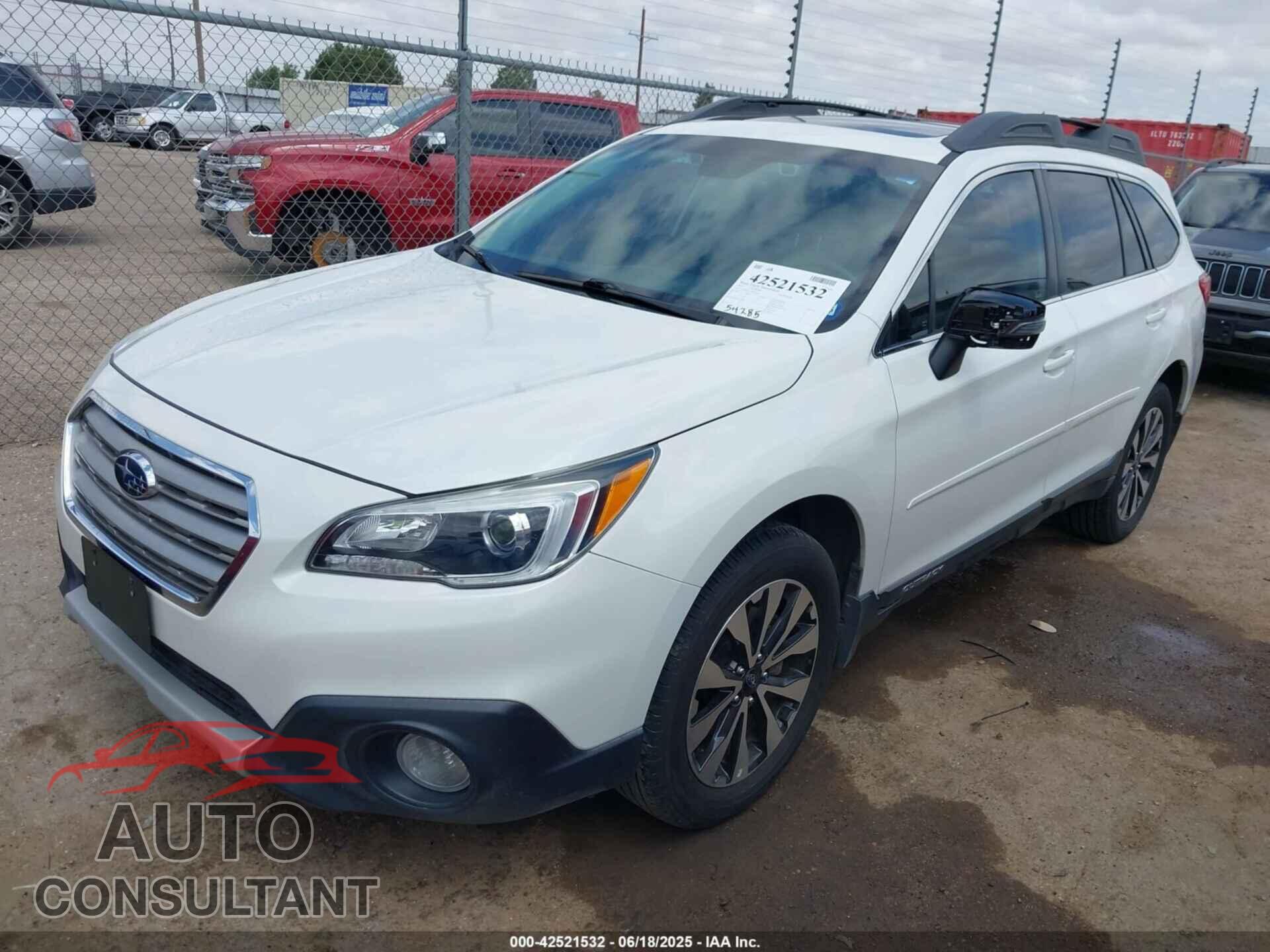 SUBARU OUTBACK 2017 - 4S4BSENC7H3263630