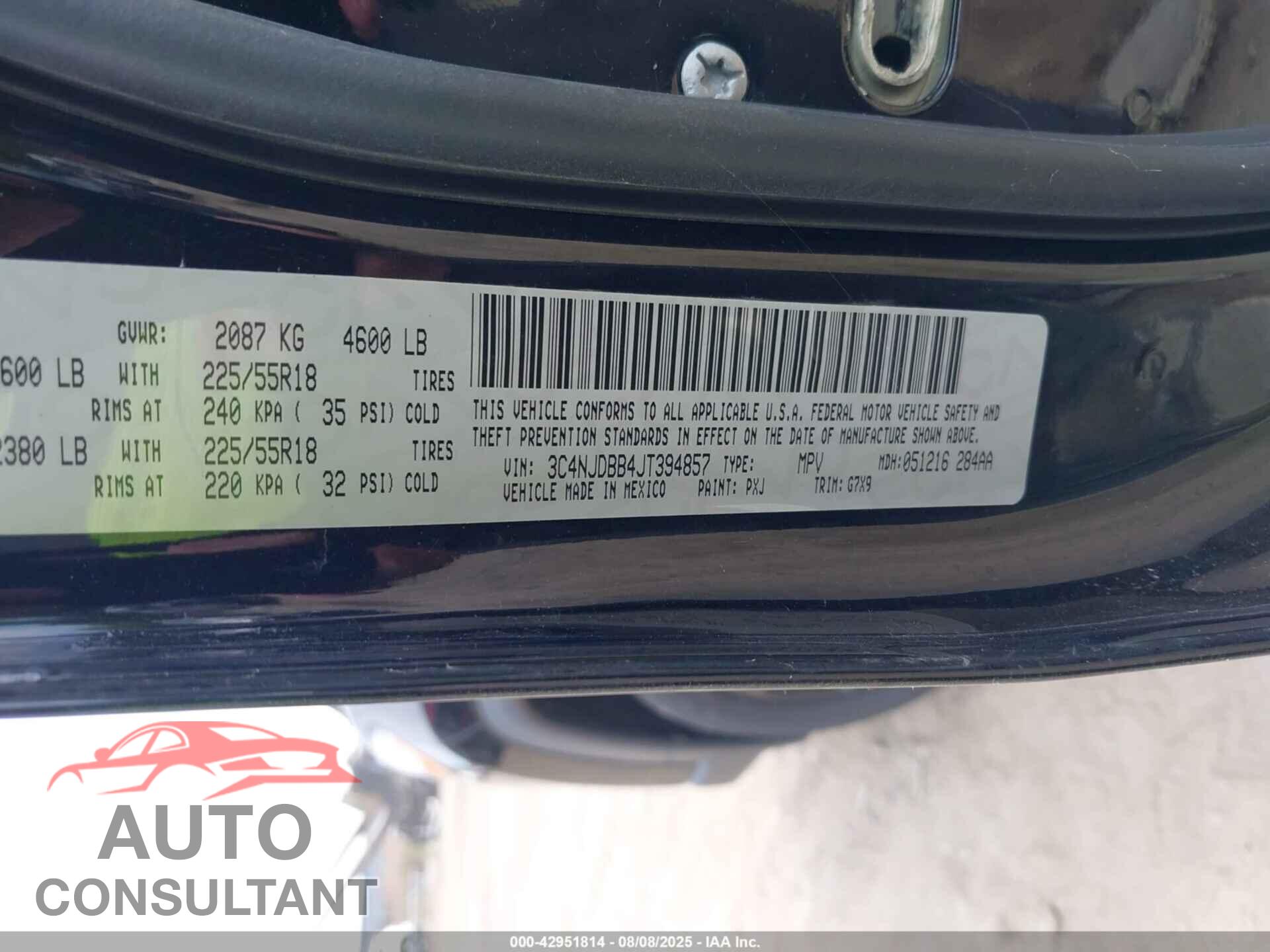 JEEP COMPASS 2018 - 3C4NJDBB4JT394857