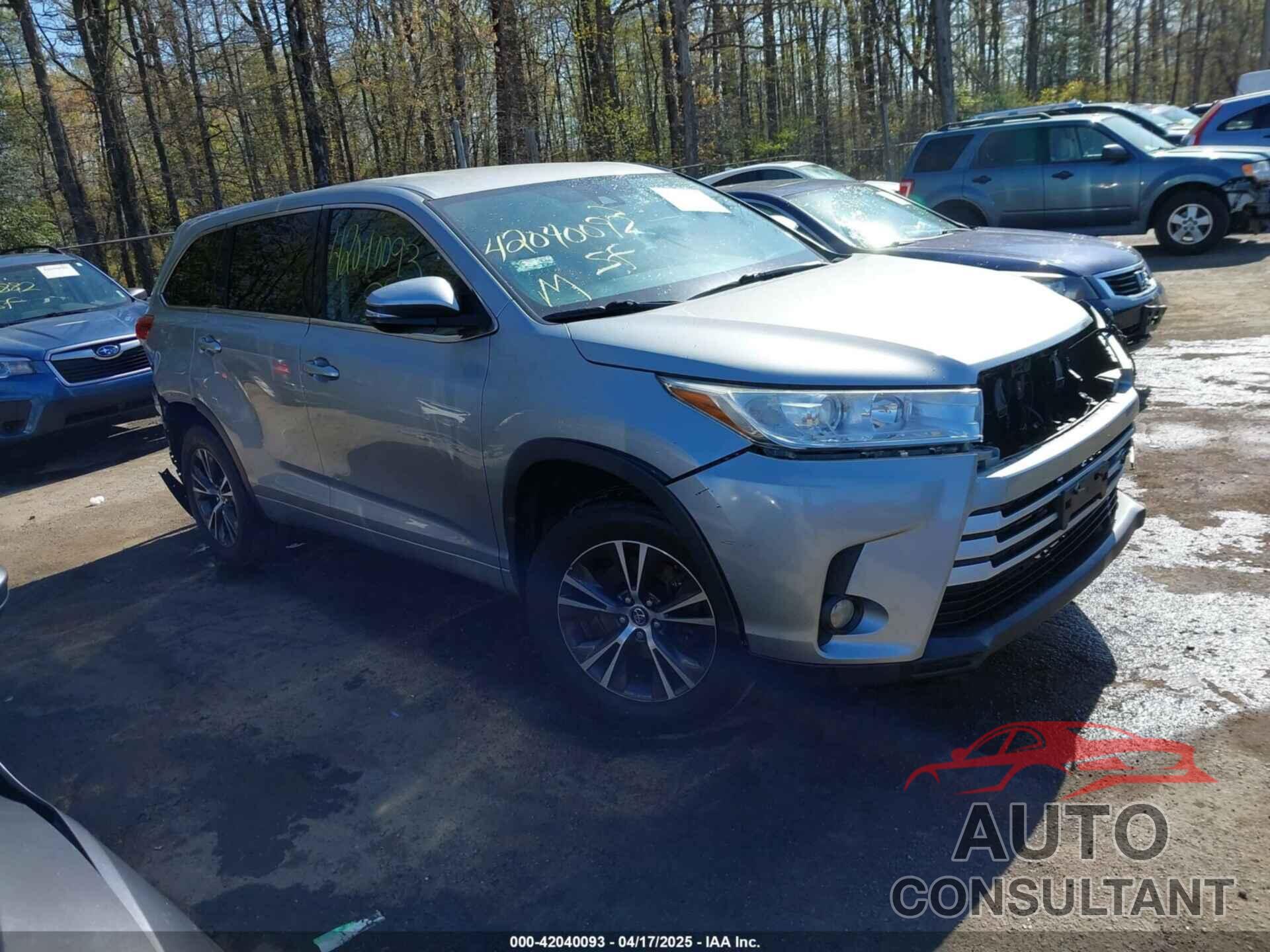TOYOTA HIGHLANDER 2017 - 5TDBZRFH9HS479947
