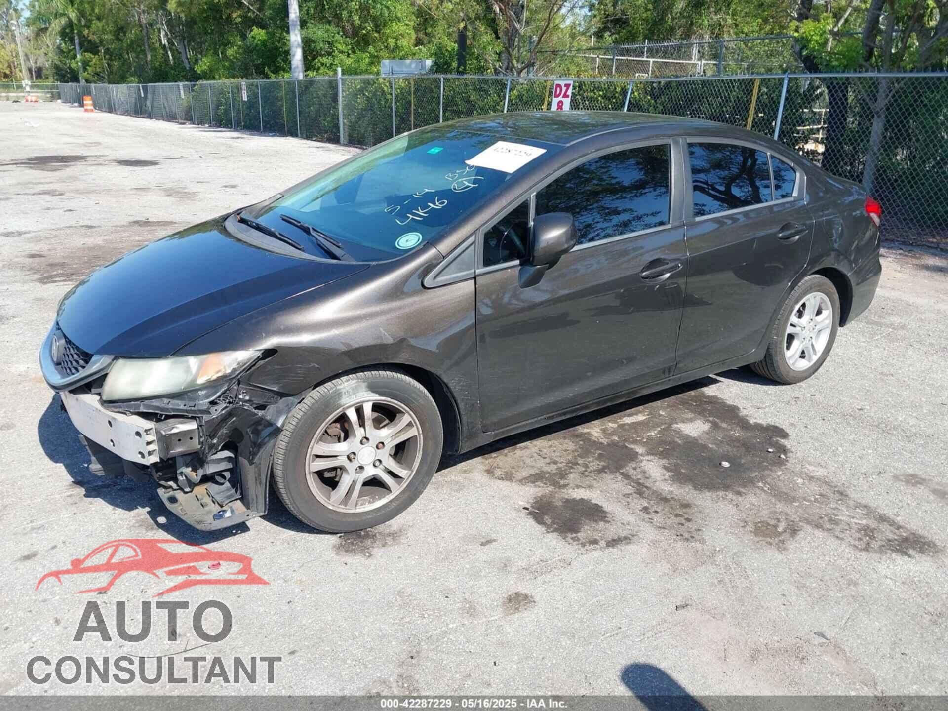 HONDA CIVIC 2013 - 19XFB2F50DE214146