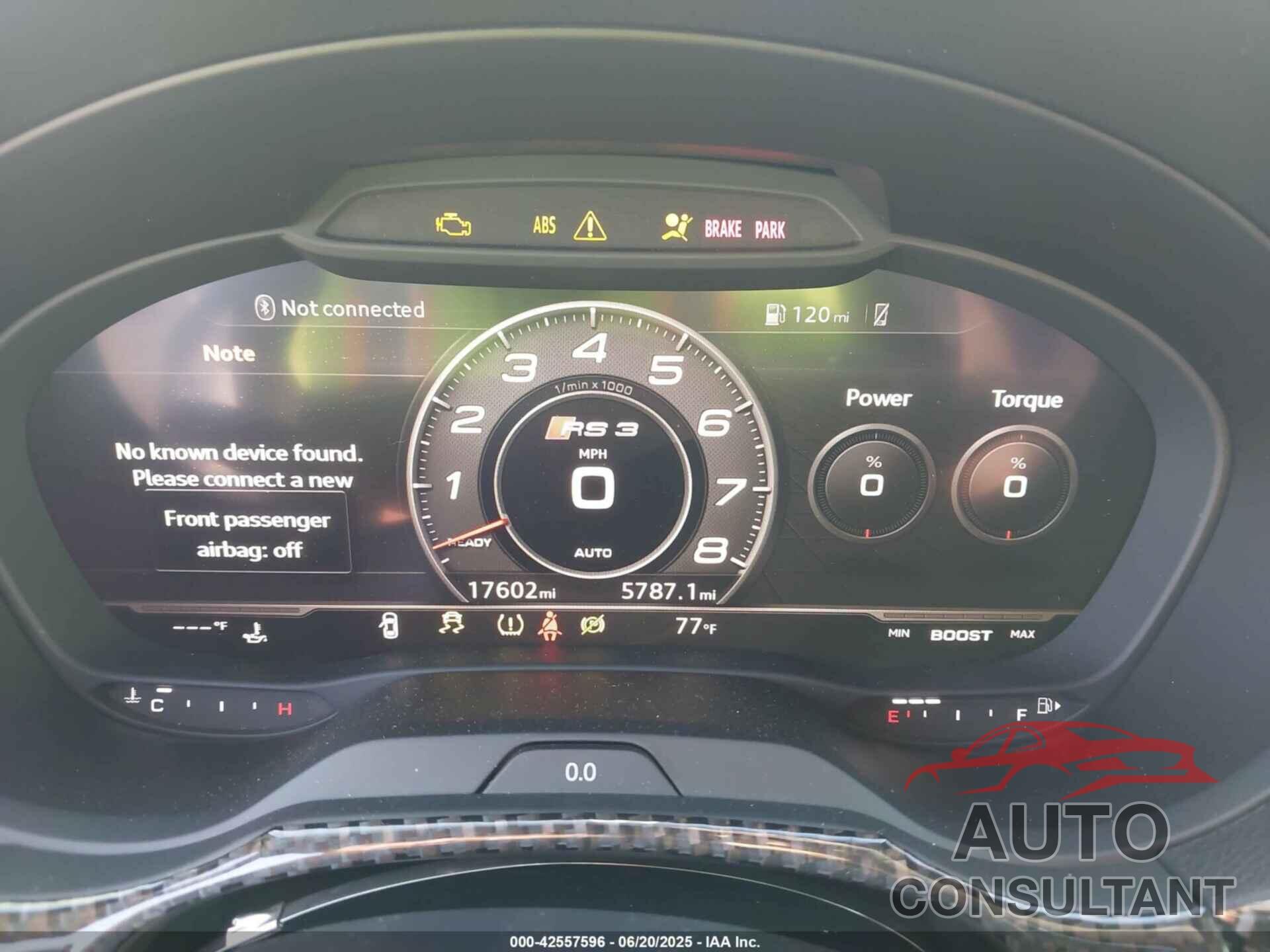 AUDI RS3 2019 - WUABWGFF9KA901895
