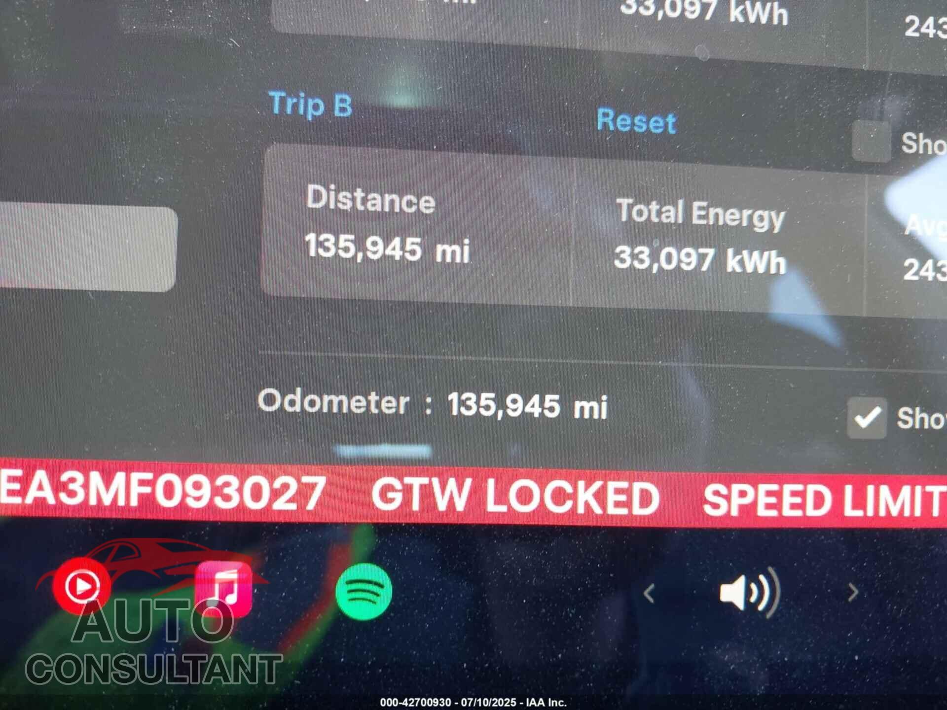 TESLA MODEL 3 2021 - 5YJ3E1EA3MF093027