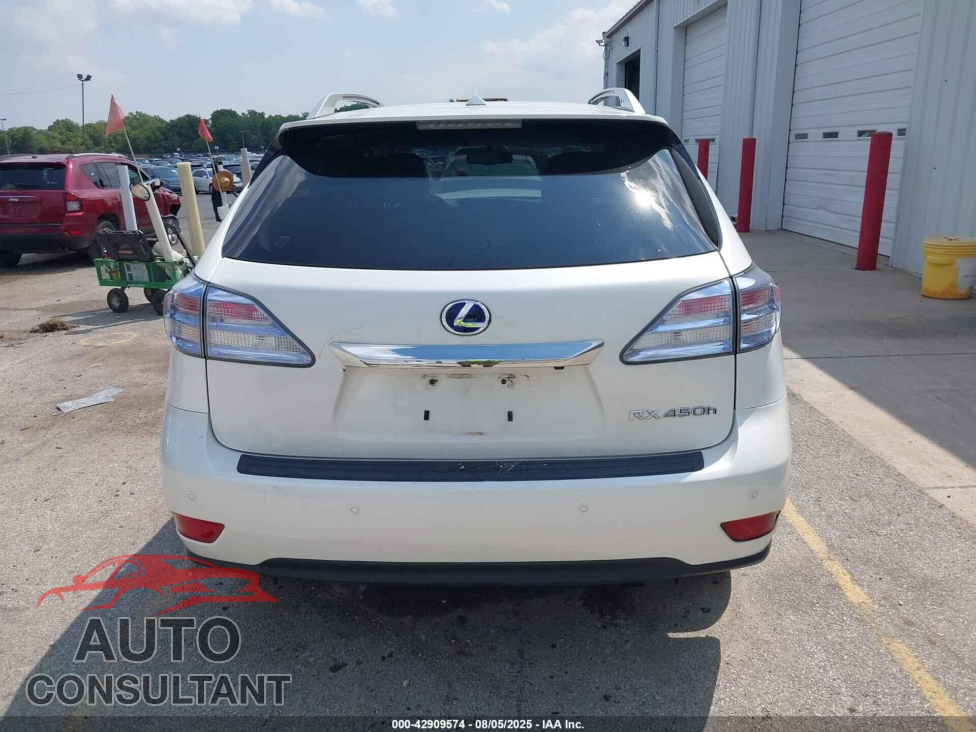 LEXUS RX 450H 2011 - JTJBC1BA4B2045314