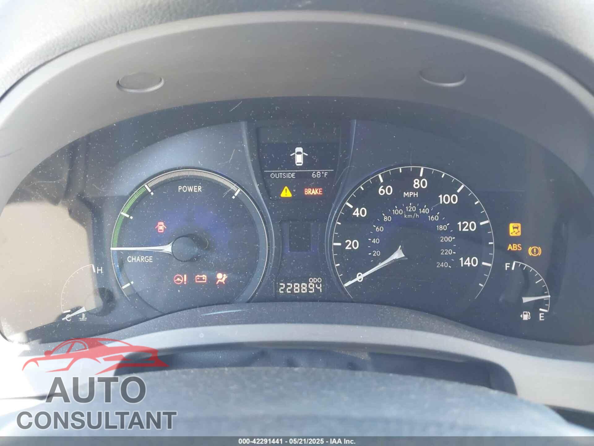 LEXUS RX 450H 2010 - JTJBC1BA8A2410186
