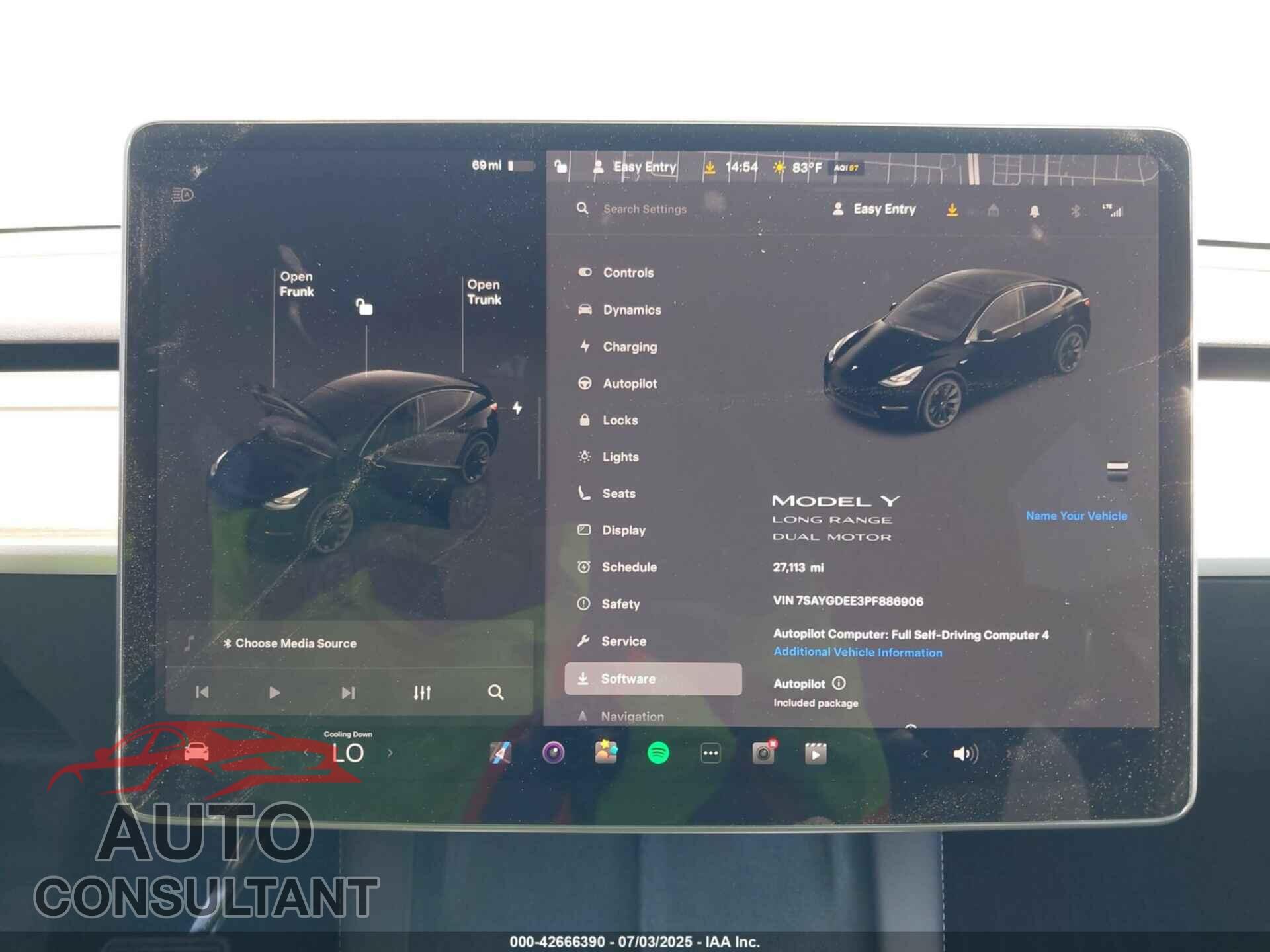 TESLA MODEL Y 2023 - 7SAYGDEE3PF886906