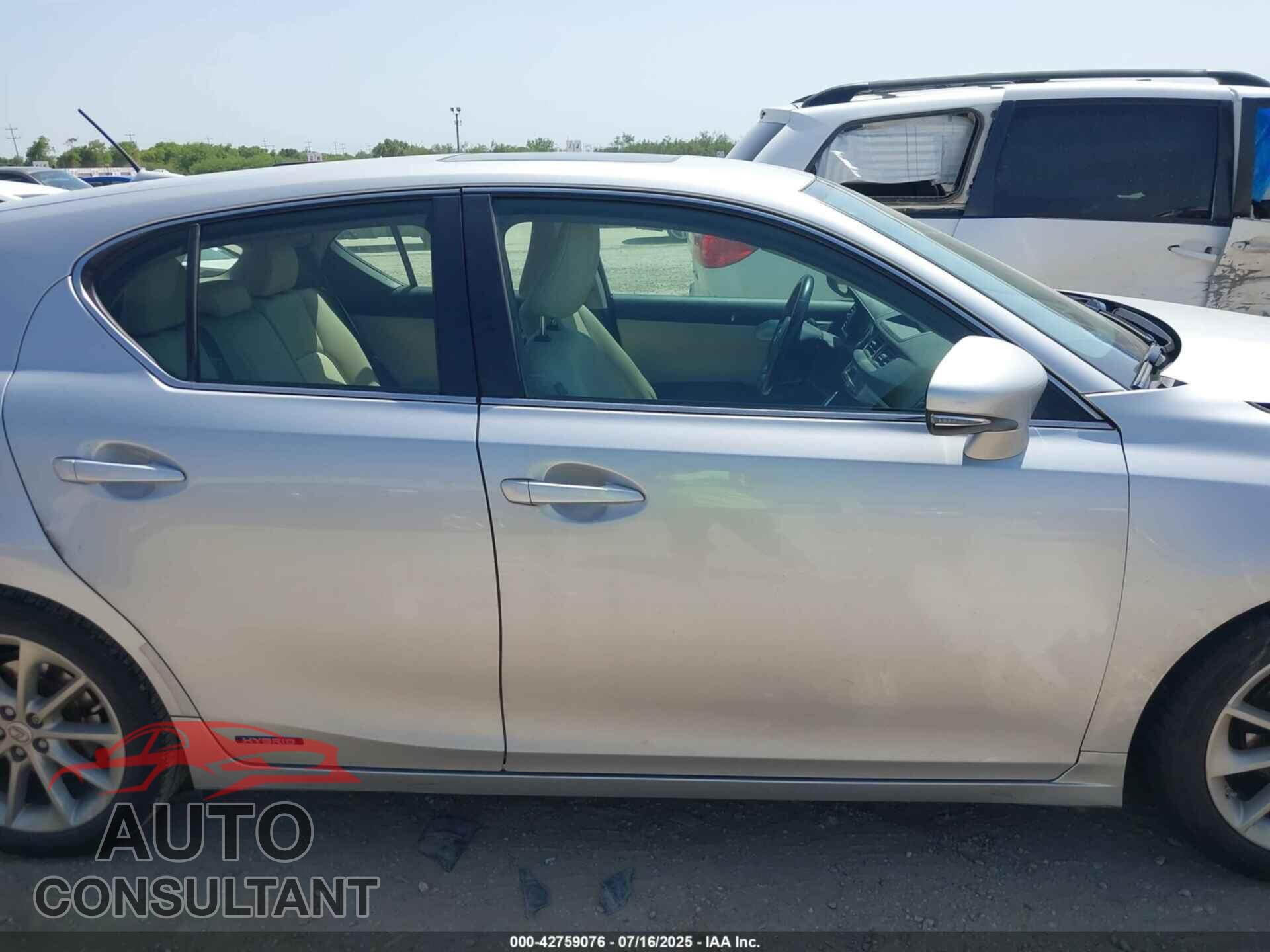 LEXUS CT 200H 2013 - JTHKD5BHXD2128672