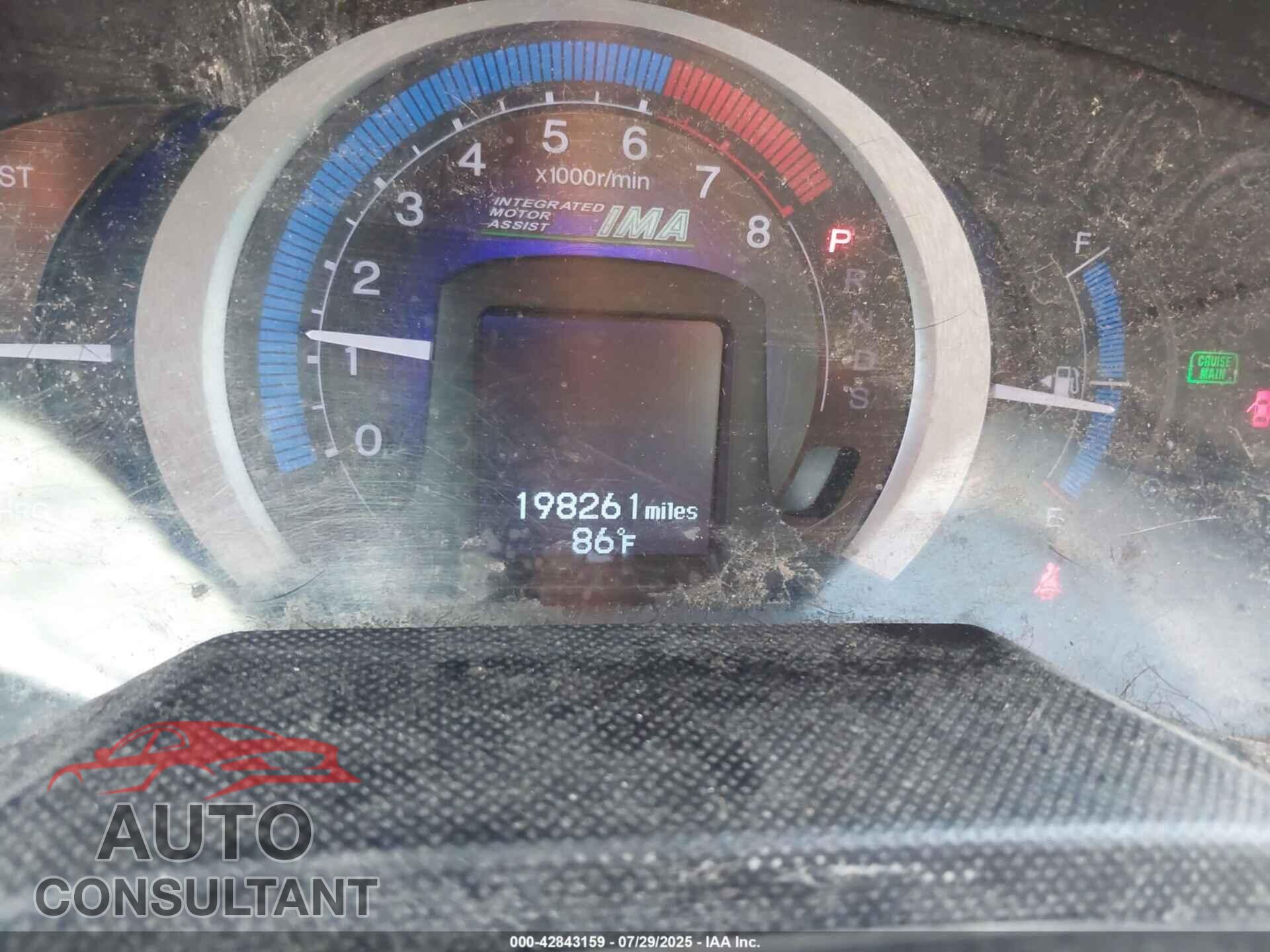 HONDA INSIGHT 2011 - JHMZE2H72BS012579
