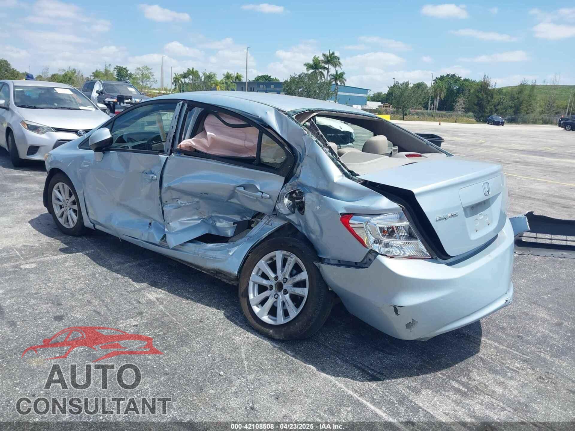 HONDA CIVIC 2012 - 19XFB2F86CE312901