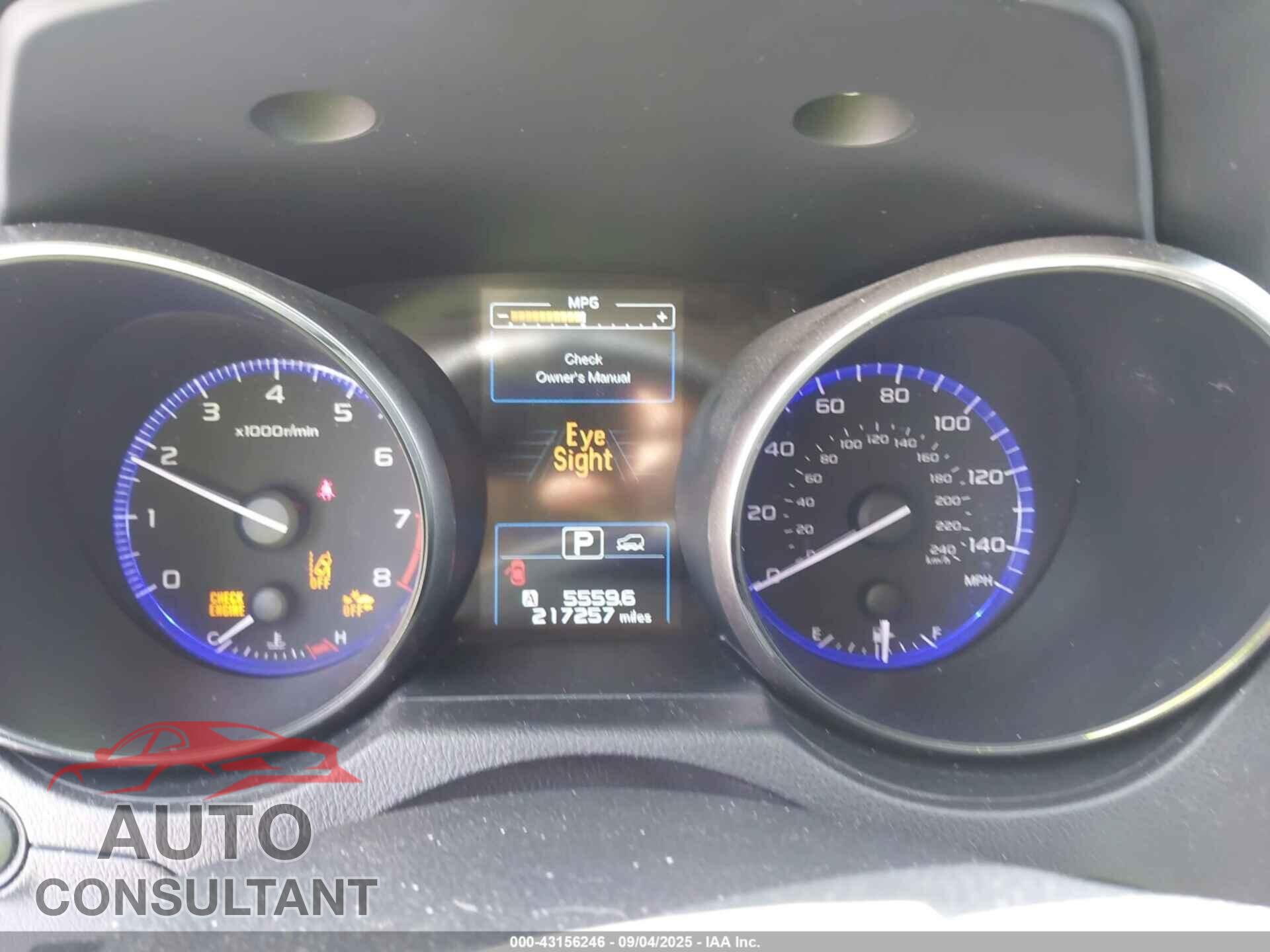 SUBARU OUTBACK 2015 - 4S4BSBFC3F3262517