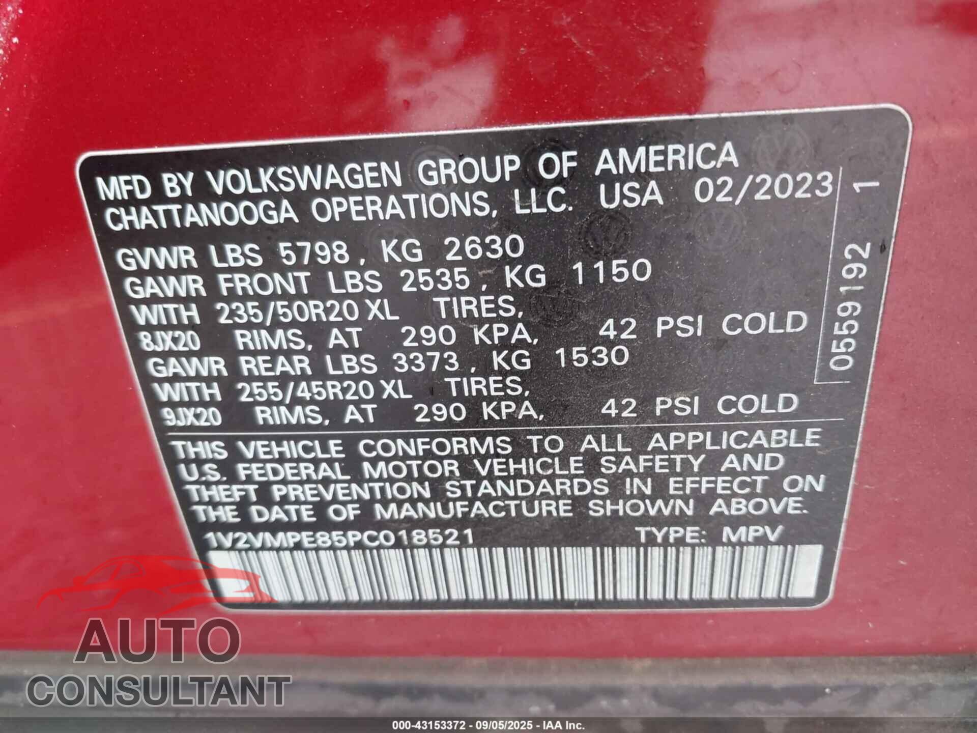 VOLKSWAGEN ID.4 2023 - 1V2VMPE85PC018521